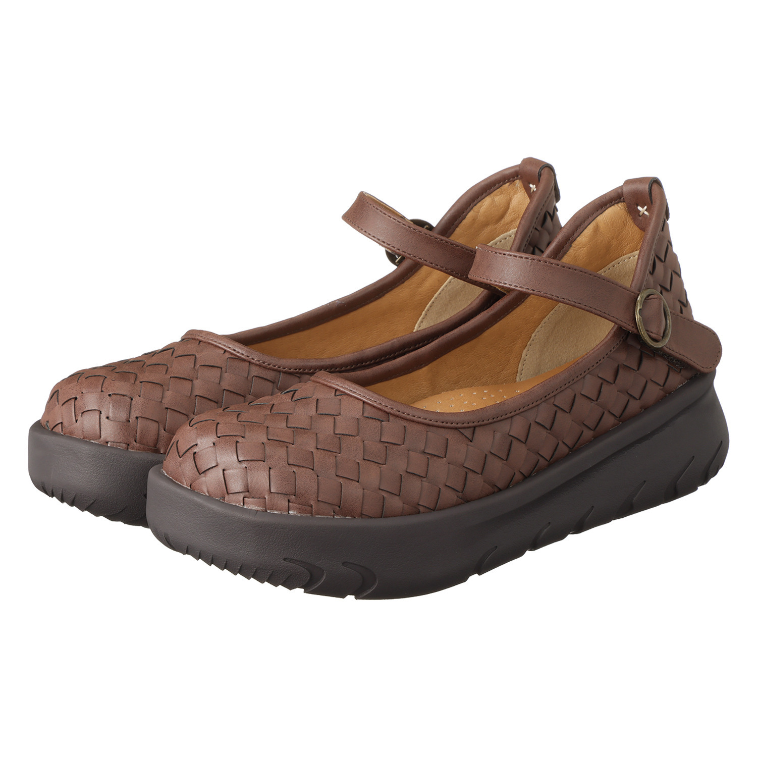 リン・クローバー メッシュデザイン 軽量厚底シューズ