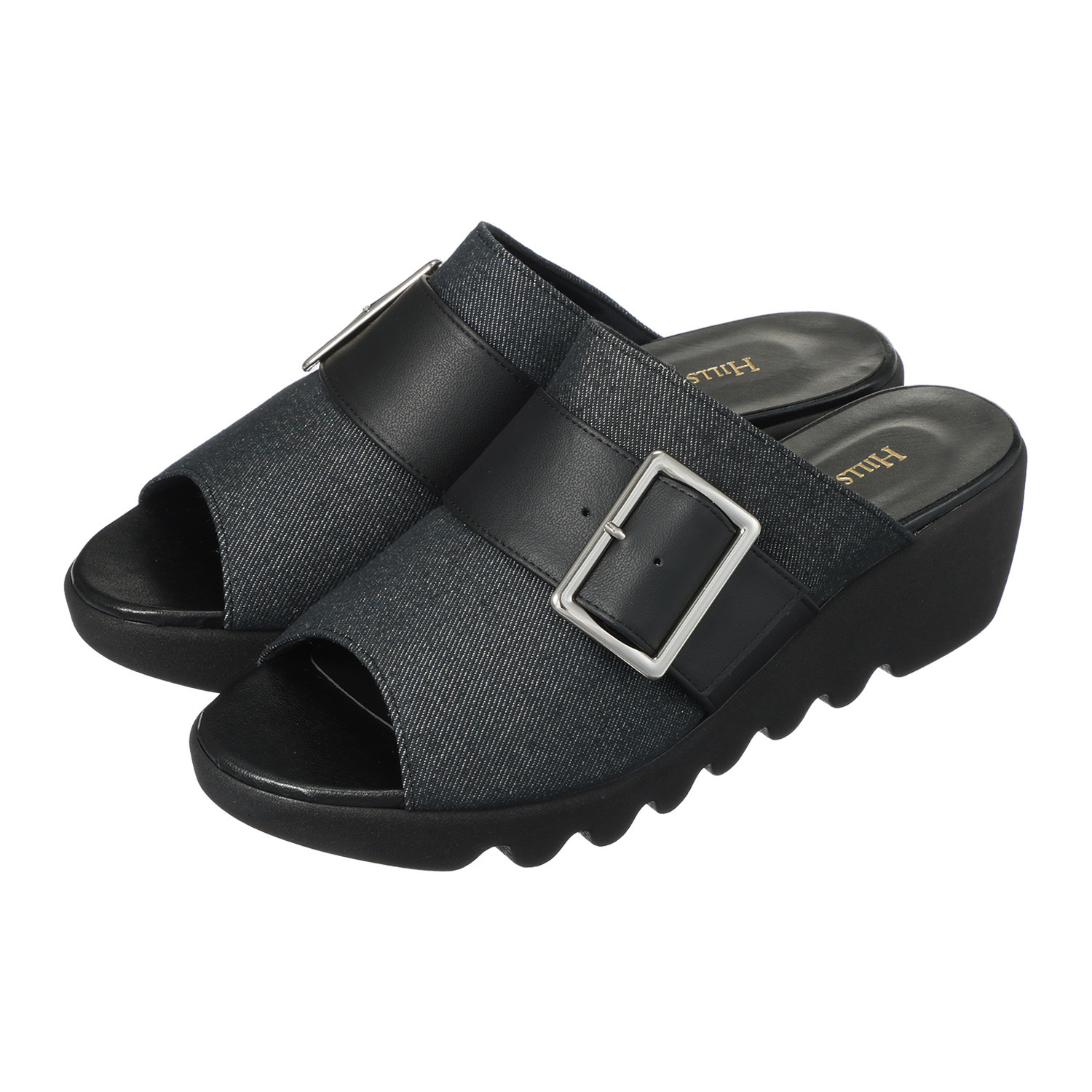 ヒルズアヴェニュー ＜日本製＞ バックルベルト ウェーブソールサンダル