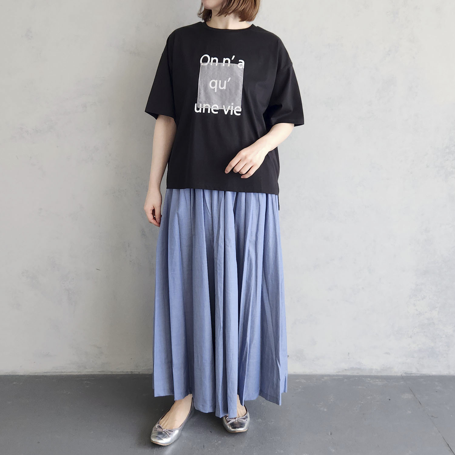 エピデミーク 綿１００％ オーガンジーロゴ Ｔシャツ
