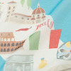 クーコ イタリア製 ヨーロッパ諸国マップ柄 シフォン スクエアスカーフ