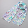 クーコ 接触冷感 水彩花柄プリント ストール