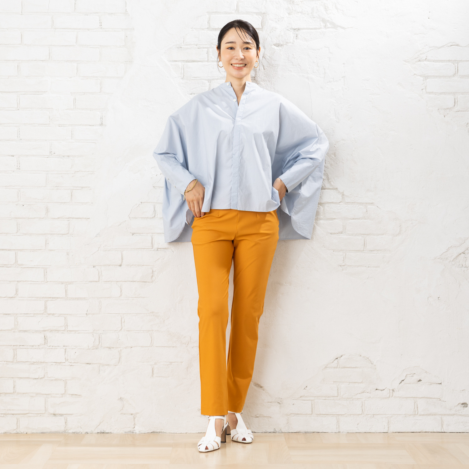 ピーツー 風抜ける 接触冷感・吸水速乾 美脚ストレートパンツ ＜股下６４ｃｍ＞