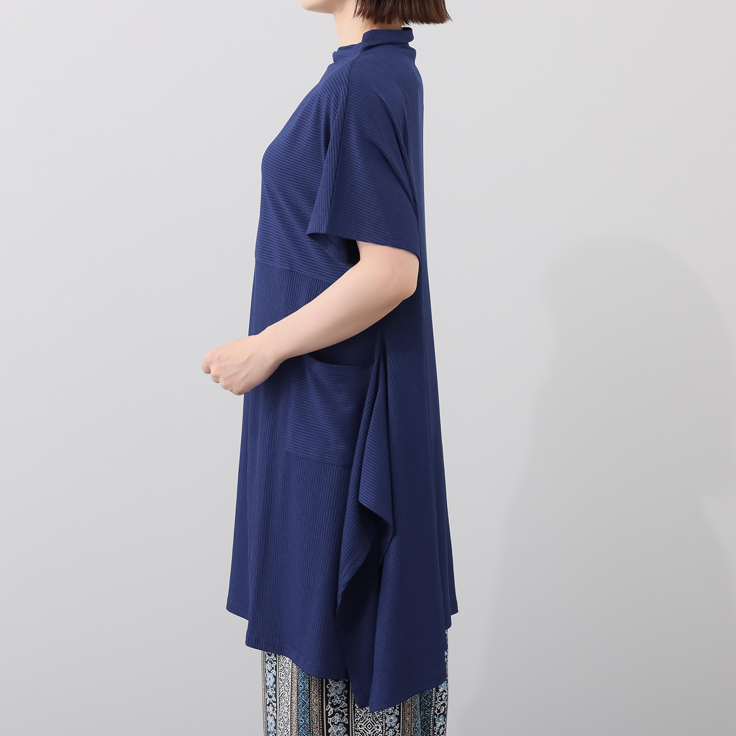 コイビトミサキ リブデザイン チュニックプルオーバー