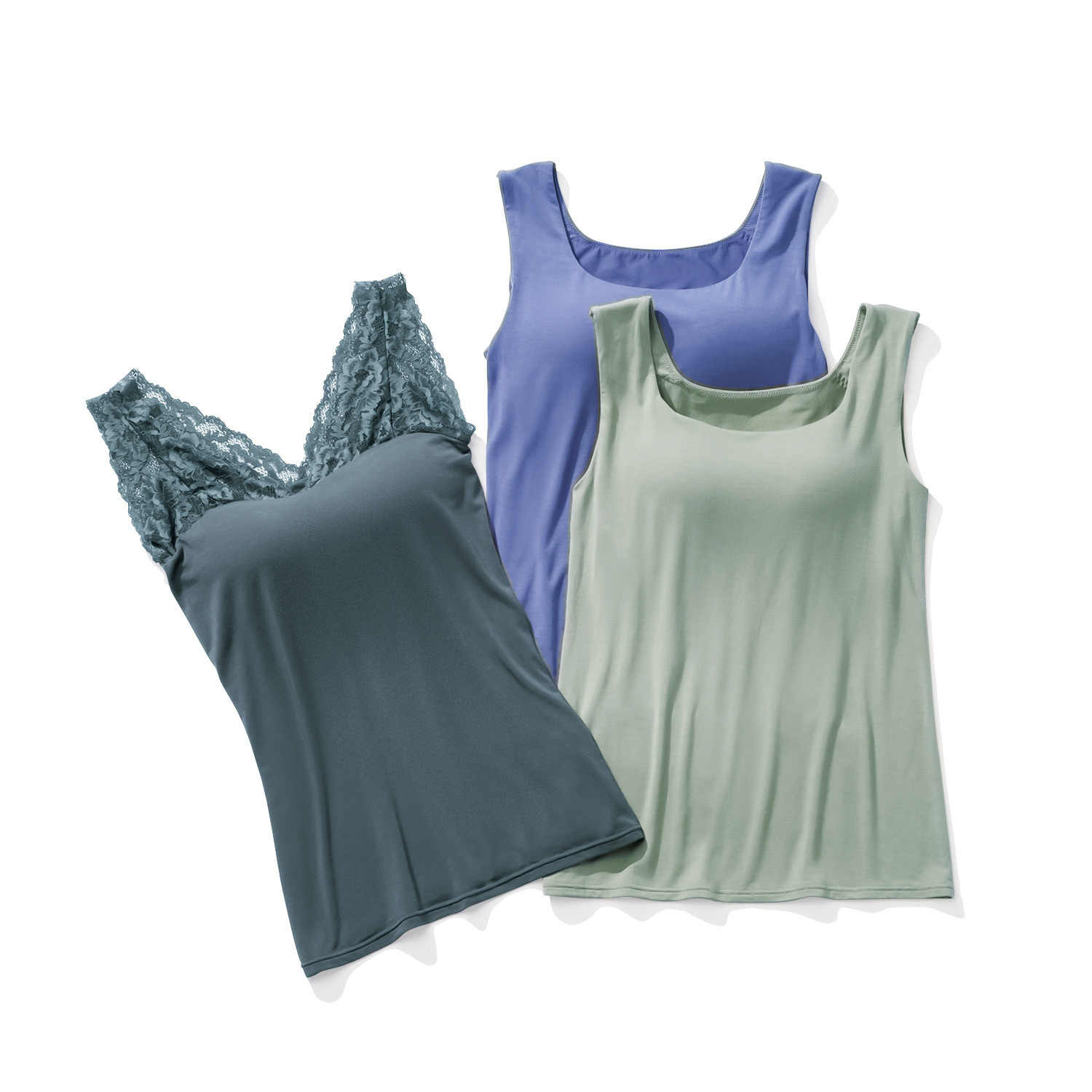 ヌーディーフィット お楽しみ袋 ノンワイヤー モールドカップ付 タンクトップ３枚セット