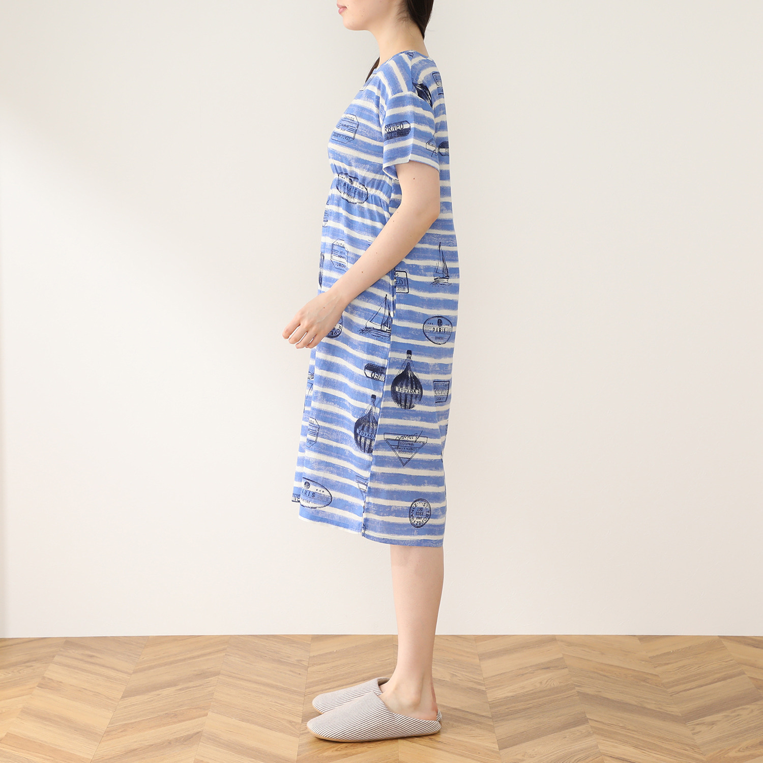 リラキュート 色はお任せ！　お楽しみ袋 吸水速乾 綿１００％クレープ素材 リラクシングウェア ４点セット