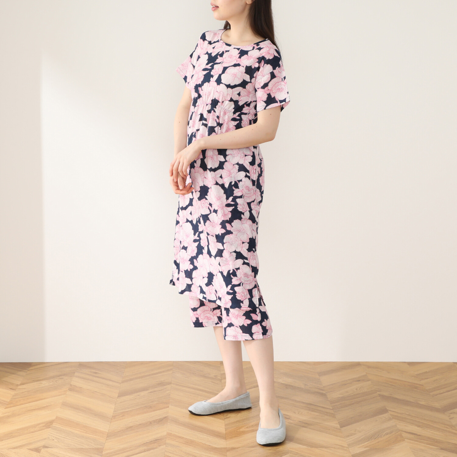 リラキュート 色はお任せ！　お楽しみ袋 吸水速乾 綿１００％クレープ素材 リラクシングウェア ４点セット