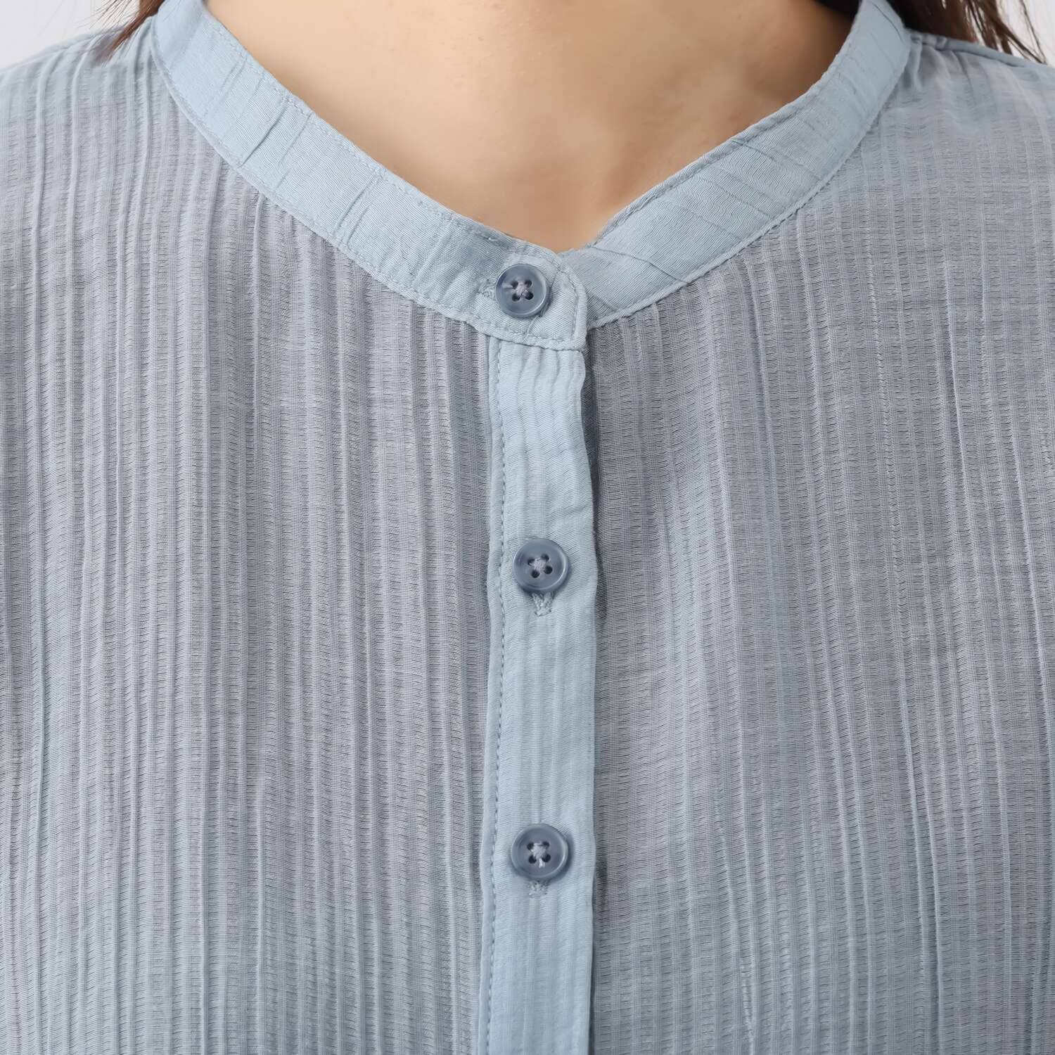 センスローブ シアークレープ ギャザーペプラム 羽織りブラウス