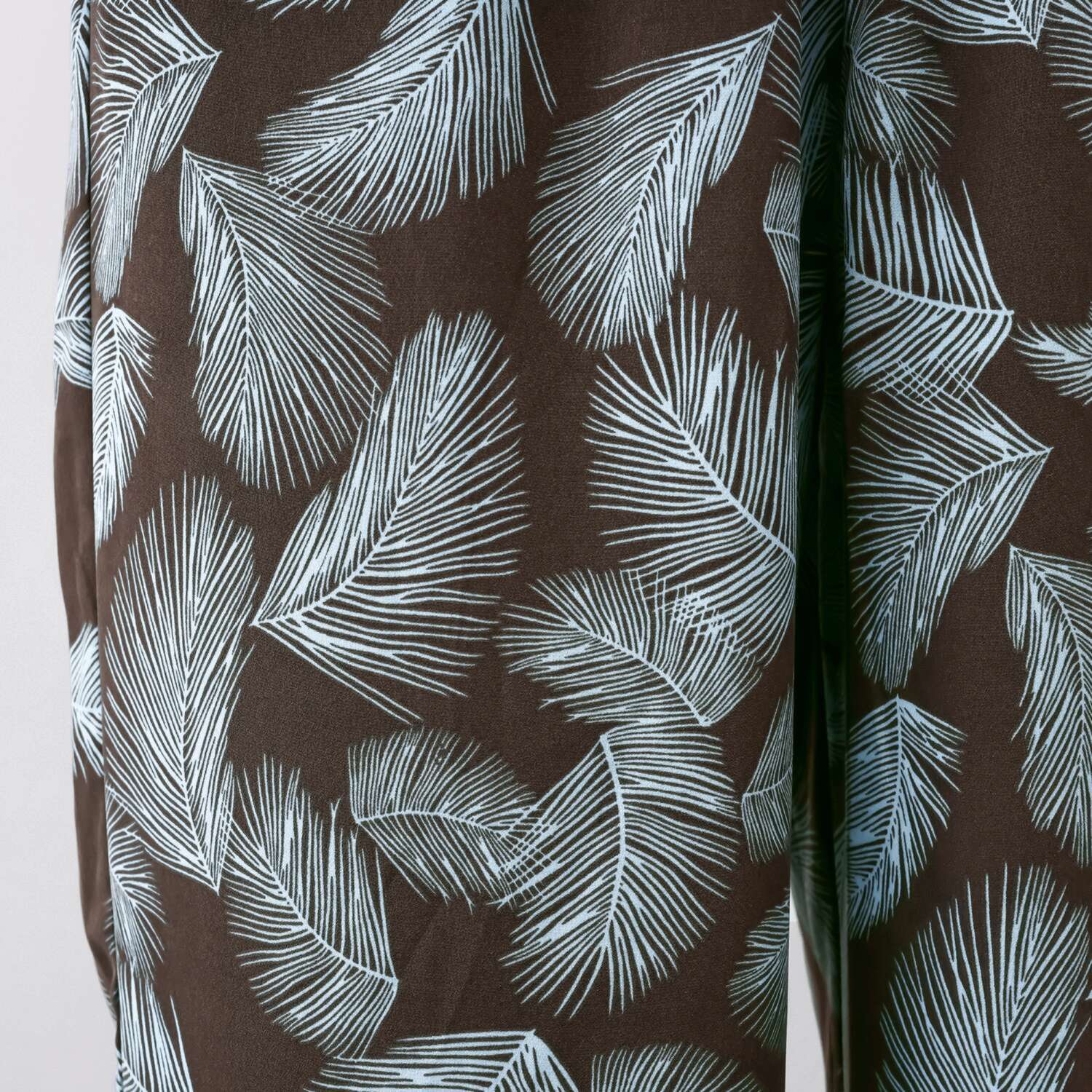 センスローブ ジョーゼット リーフ柄 イージーパンツ