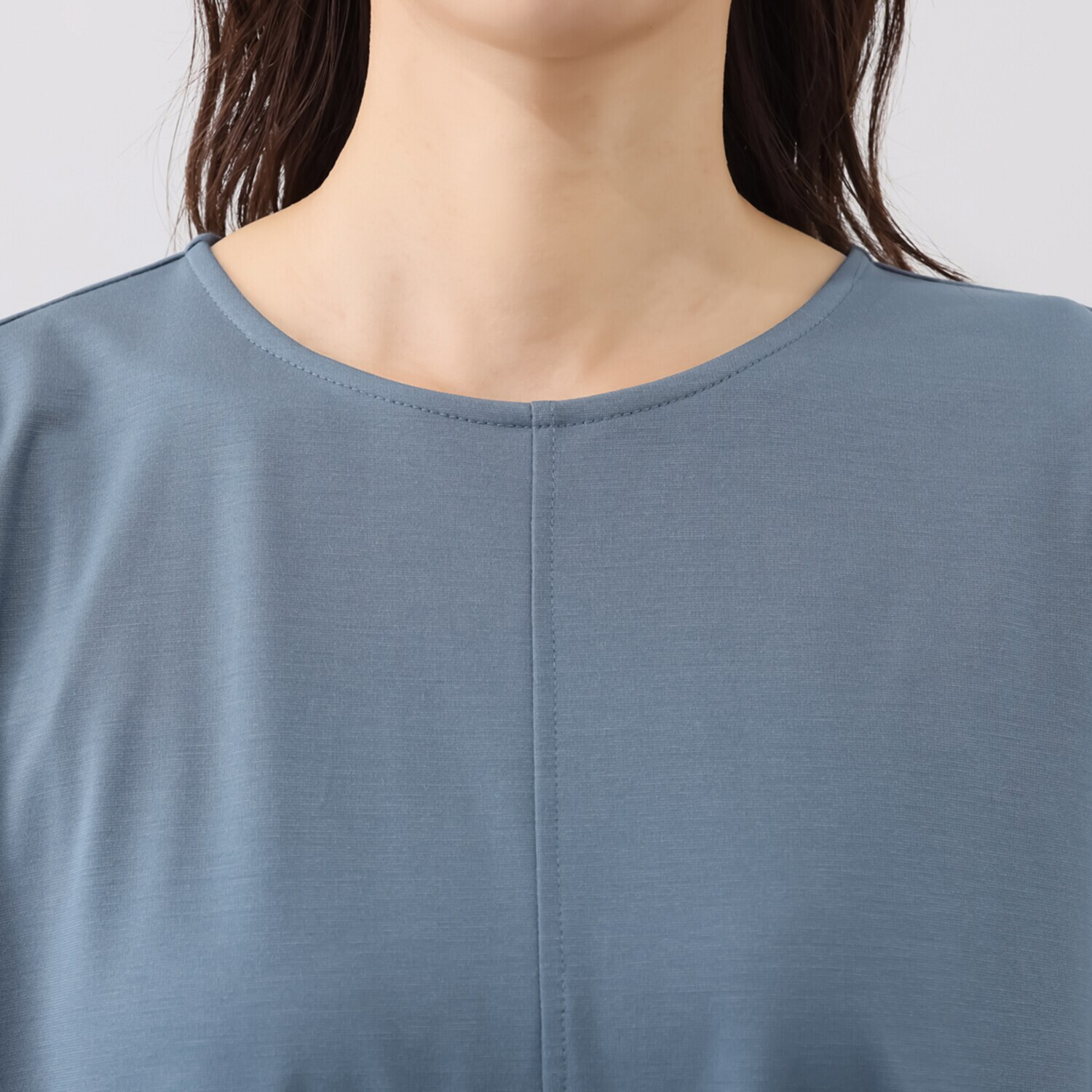 センスローブ ドレープニュアンス ドルマンスリーブ カットソープルオーバー