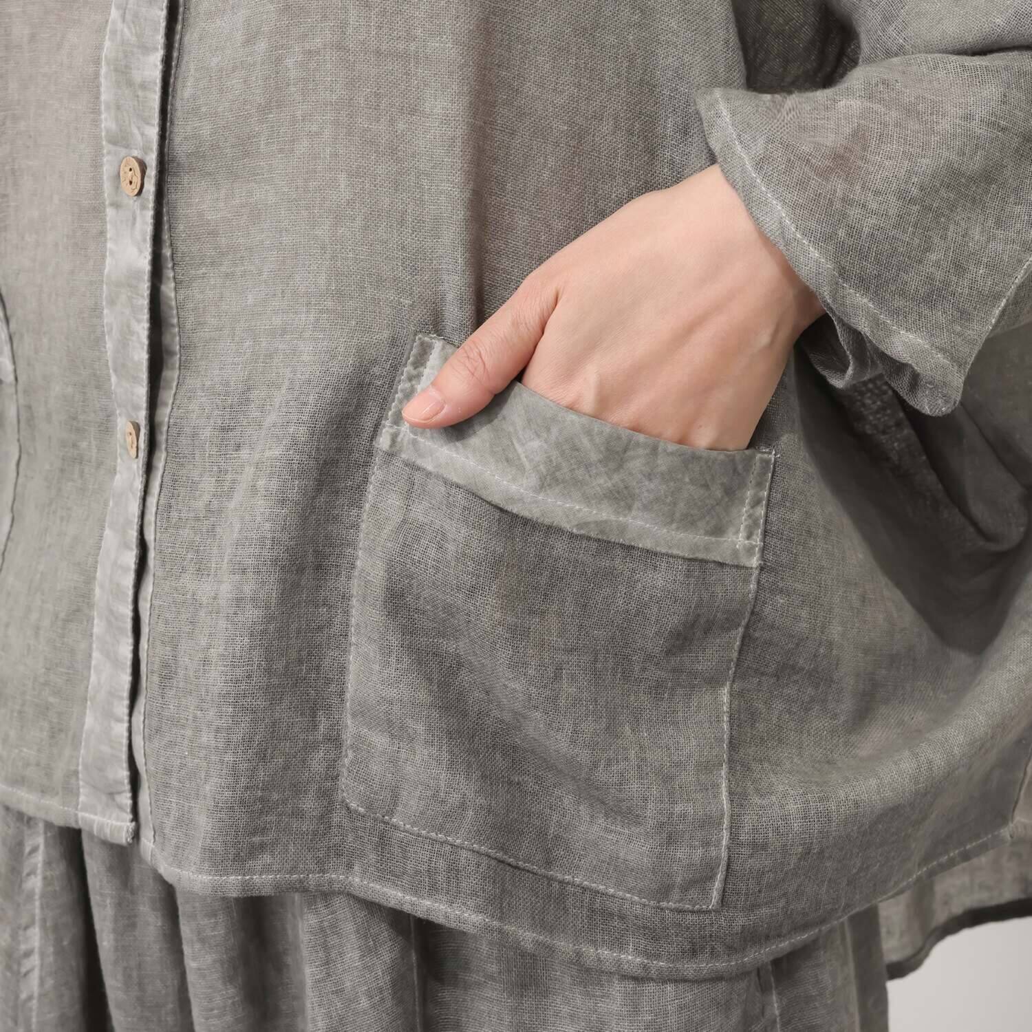 ベルポニー 顔料製品染め ドルマンスリーブ デザインカーディガン