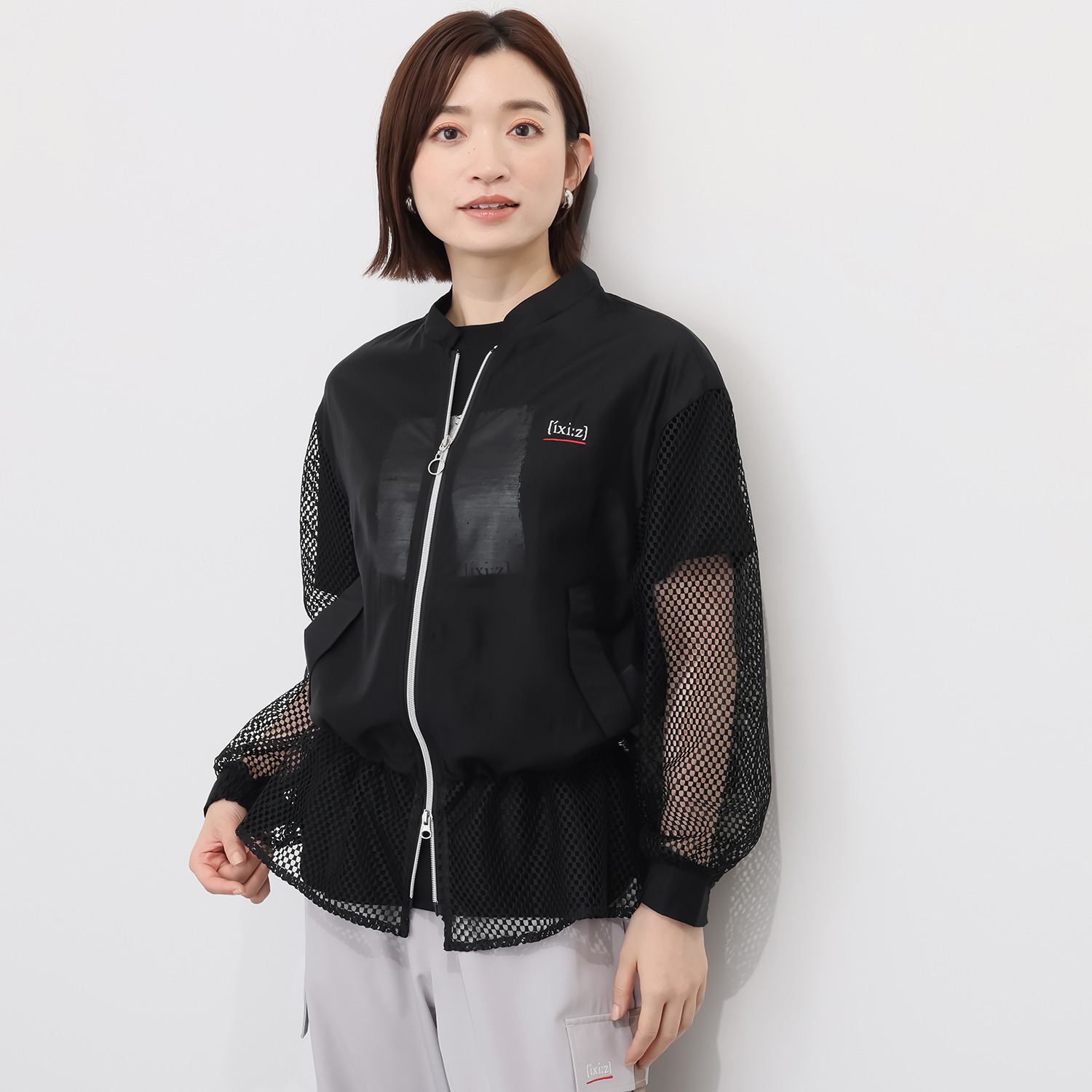 イクシーズ メッシュ使い ドッキングジャケット