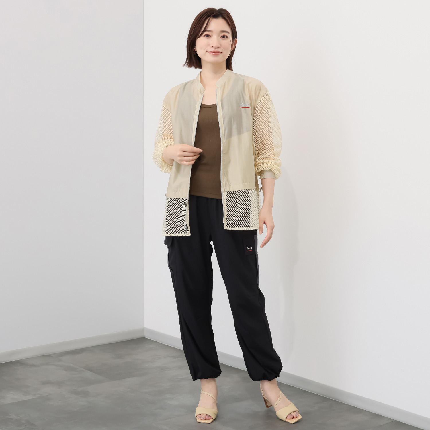 イクシーズ メッシュ使い ドッキングジャケット