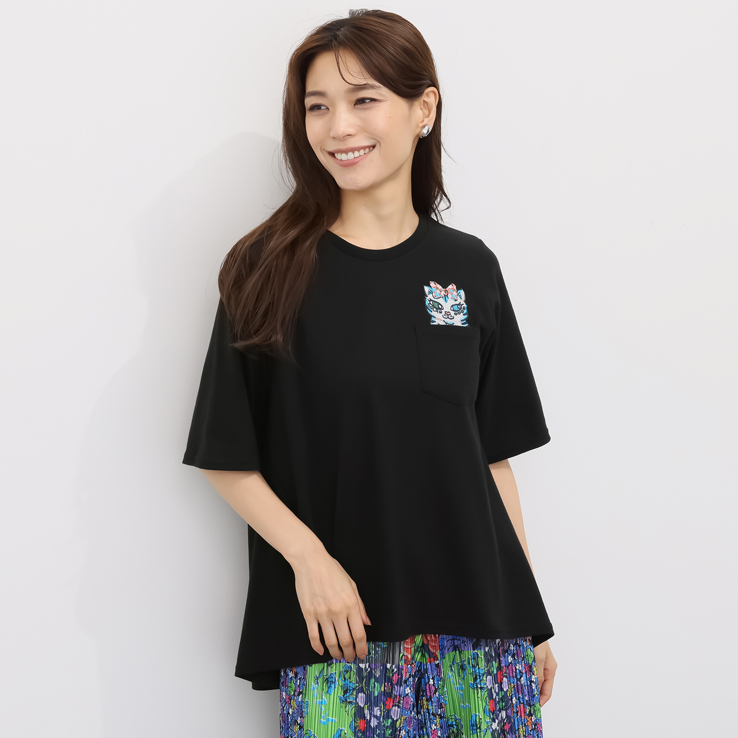 スカラー アニマル刺しゅう Ｔシャツ