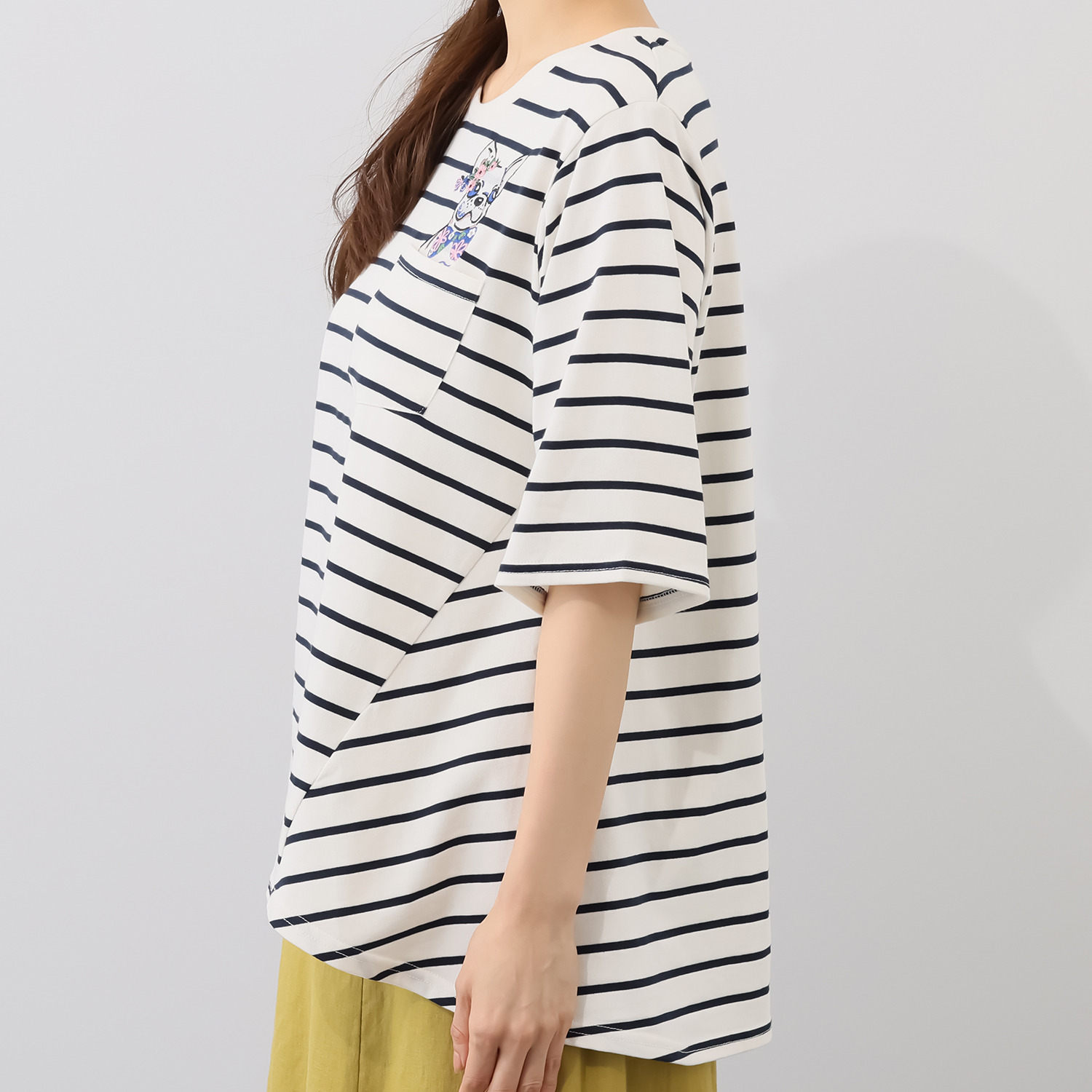 スカラー アニマル刺しゅう Ｔシャツ