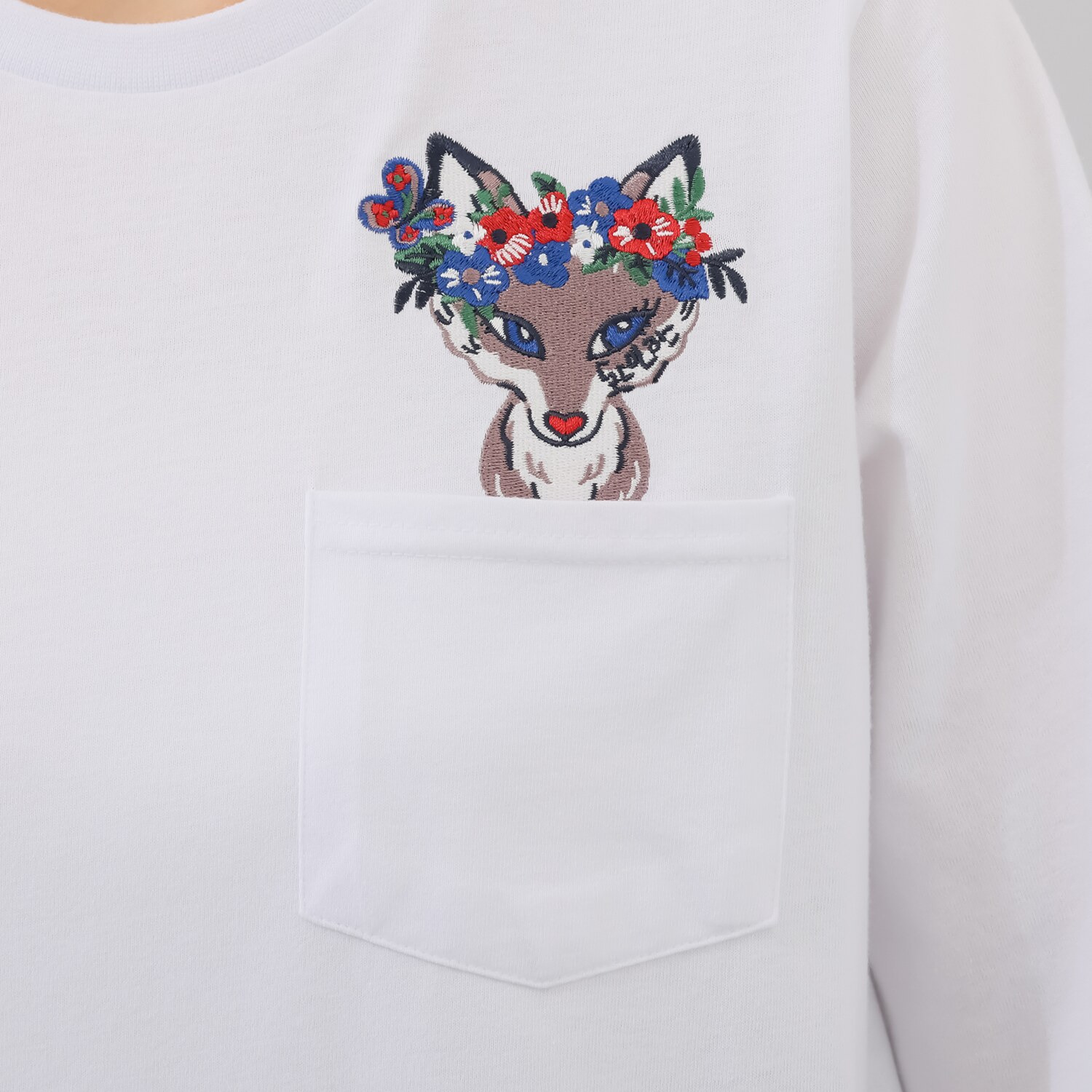 スカラー アニマル刺しゅう Ｔシャツ