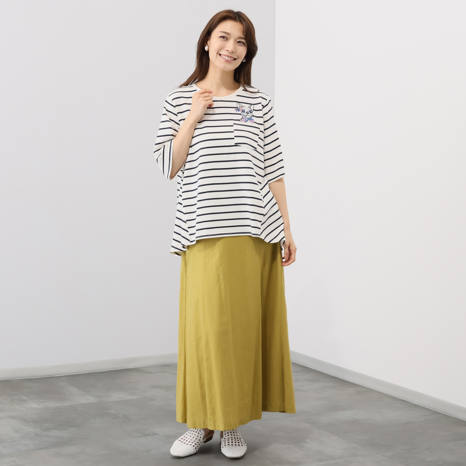 スカラー アニマル刺しゅう Ｔシャツ