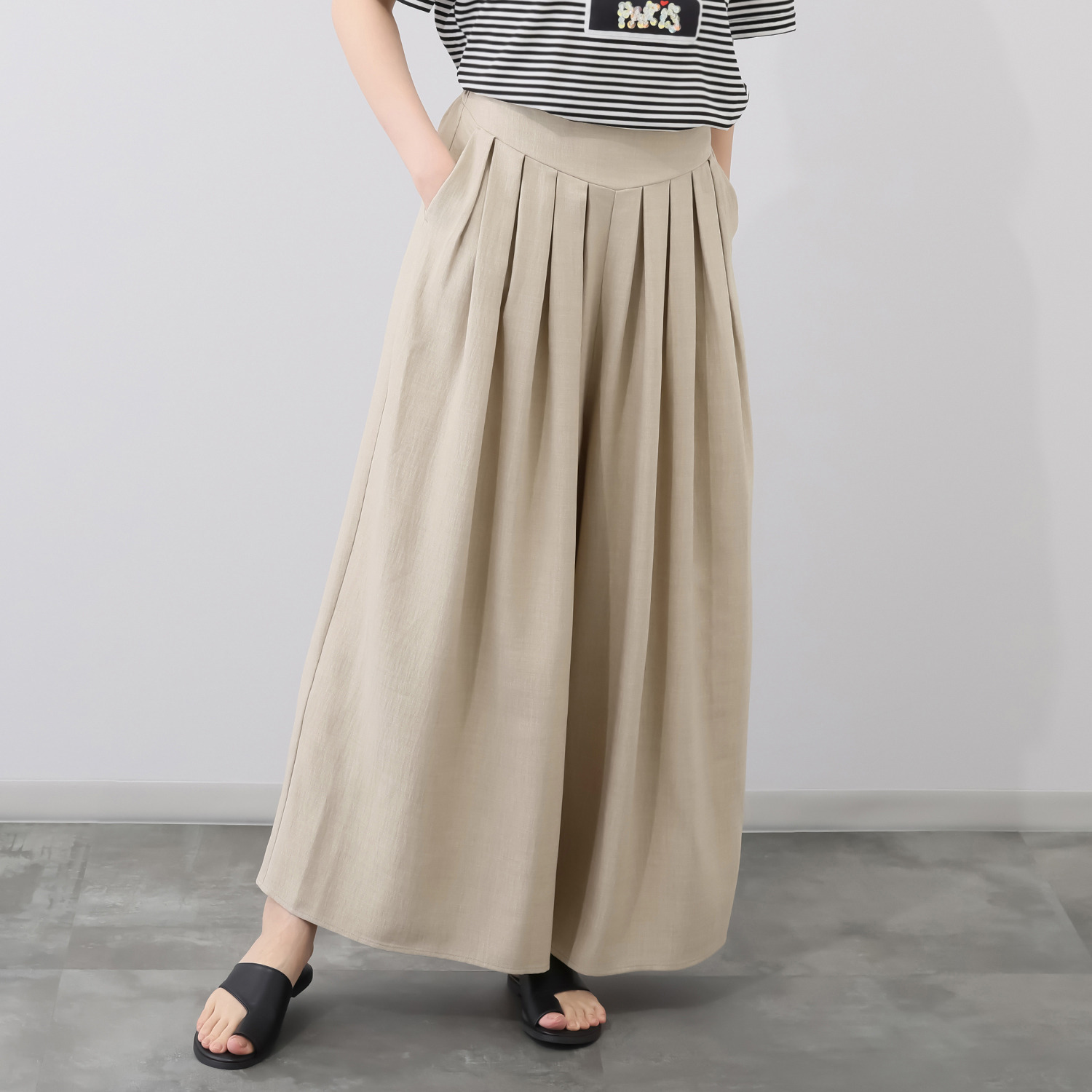 ラブソル フレアー イージーワイドパンツ