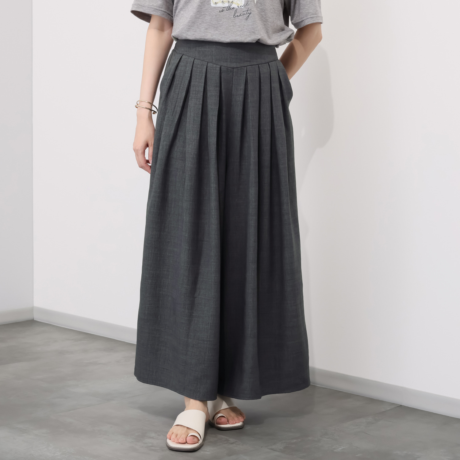 ラブソル フレアー イージーワイドパンツ