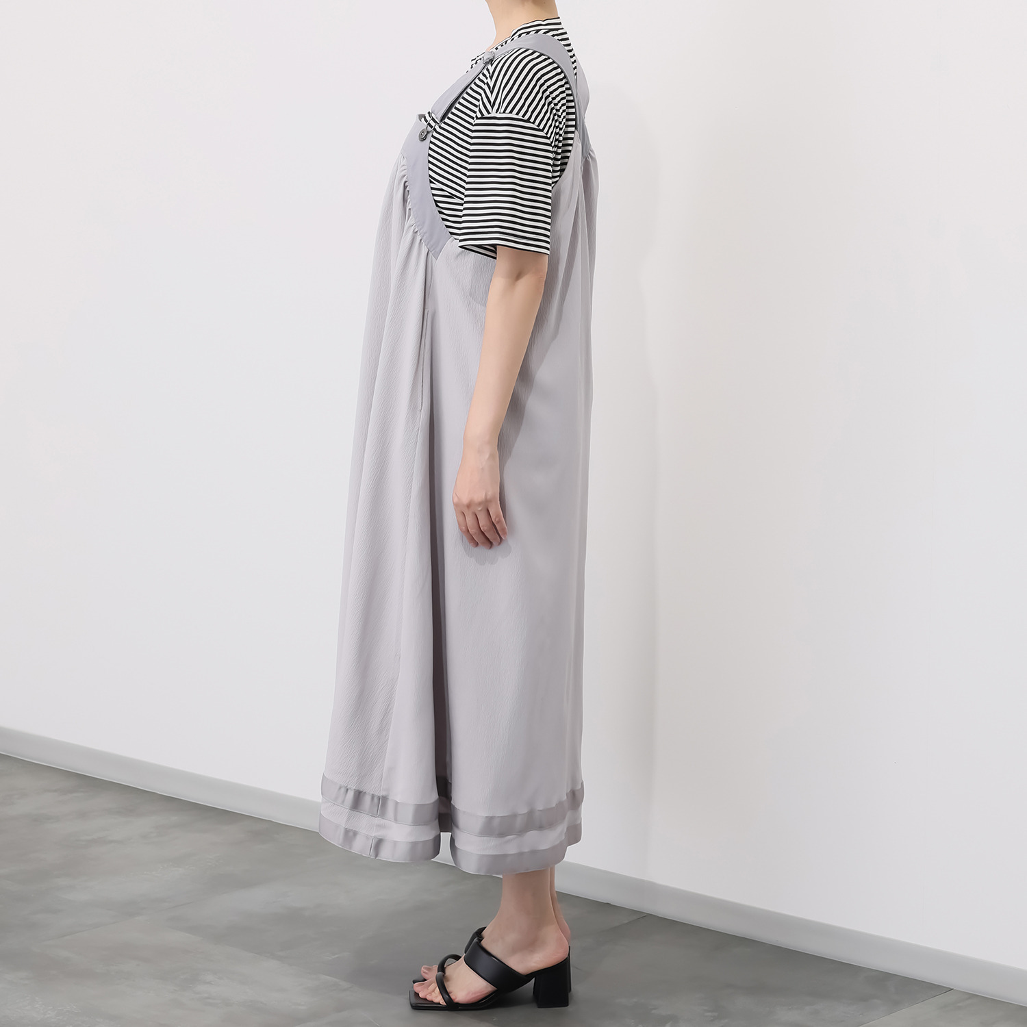 ラブソル グログランテープ アクセント ジャンパースカート