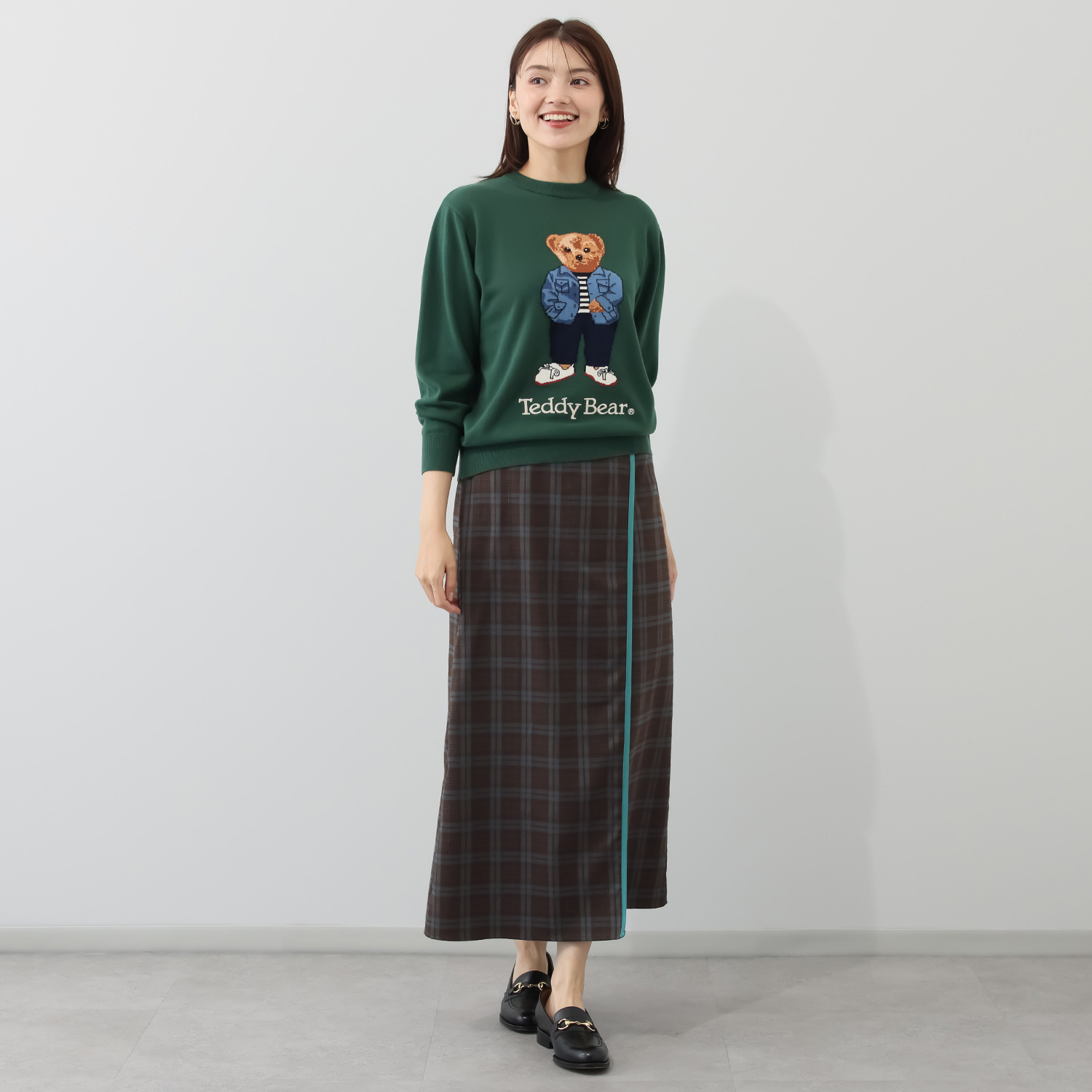 テディベア コットン１００％ ジャガード ニットプルオーバー