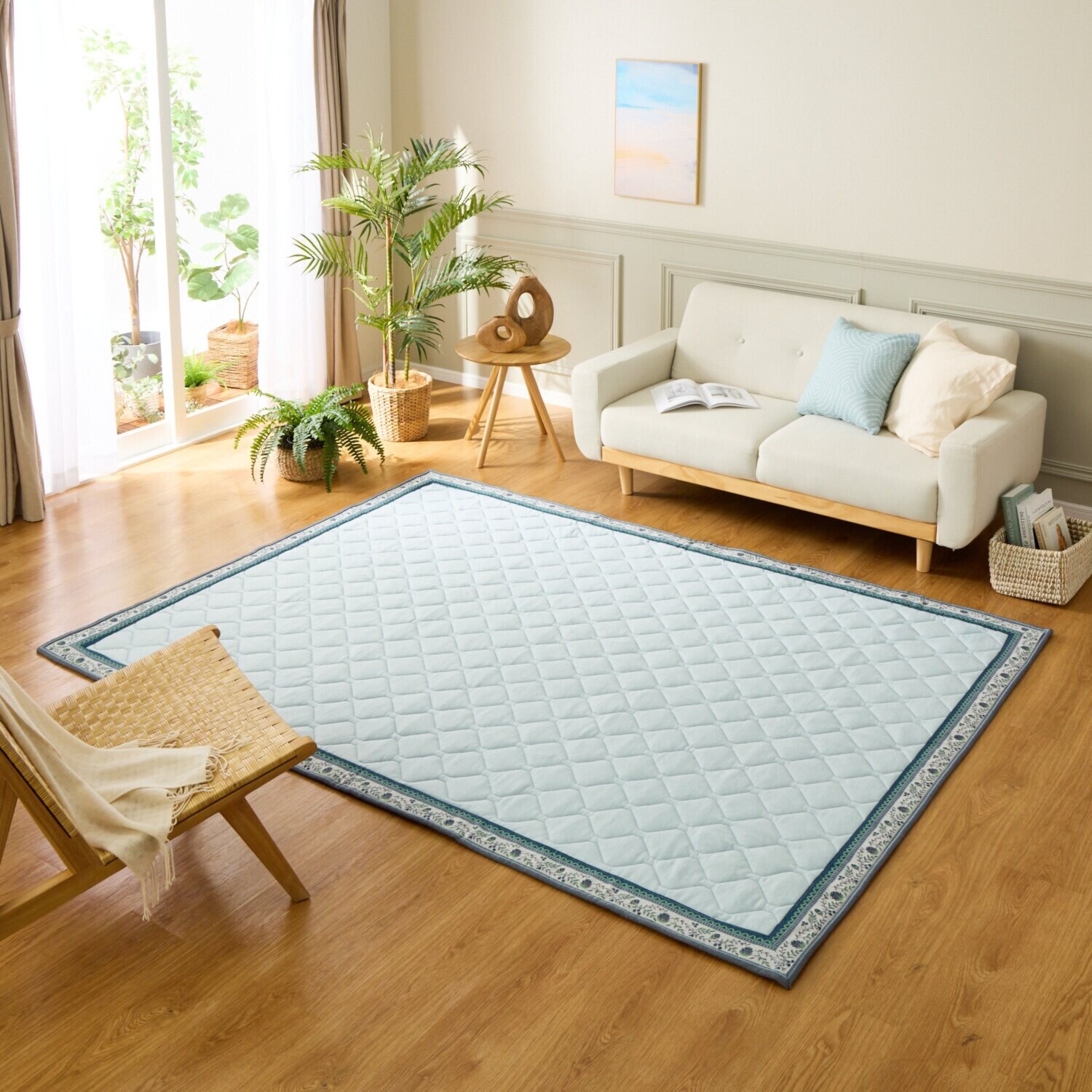 イケヒコ ひんやり！氷冷触感 ＰＣＭ素材使用 冷感ラグ ＜１８０×２４０ｃｍ＞