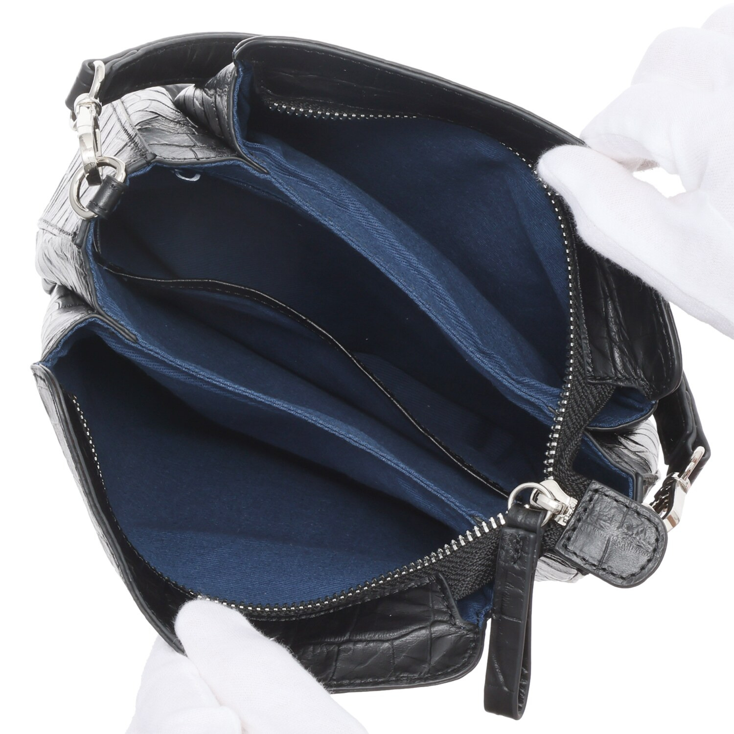 オリタタ 牛革クロコダイル型押し ２ウェイポシェット