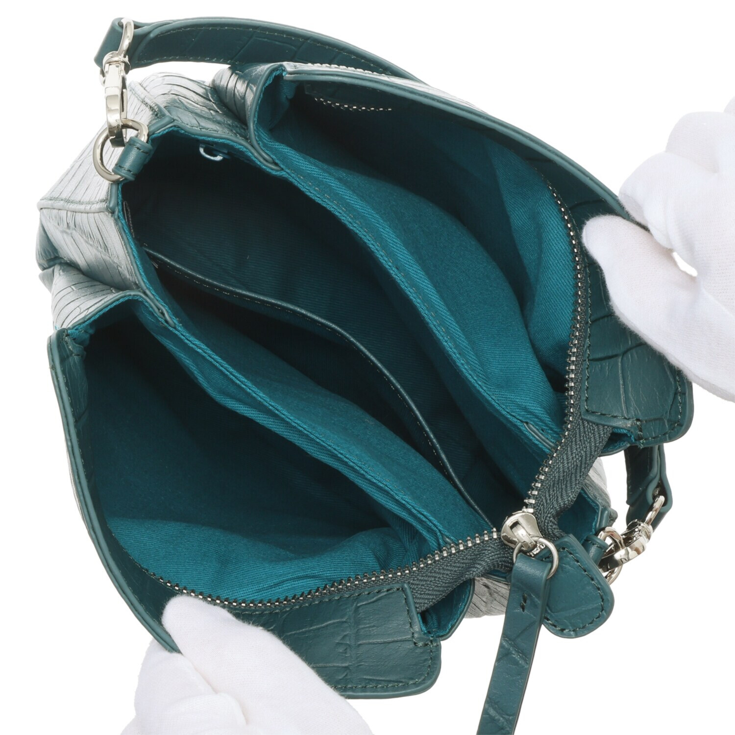 オリタタ 牛革クロコダイル型押し ２ウェイポシェット