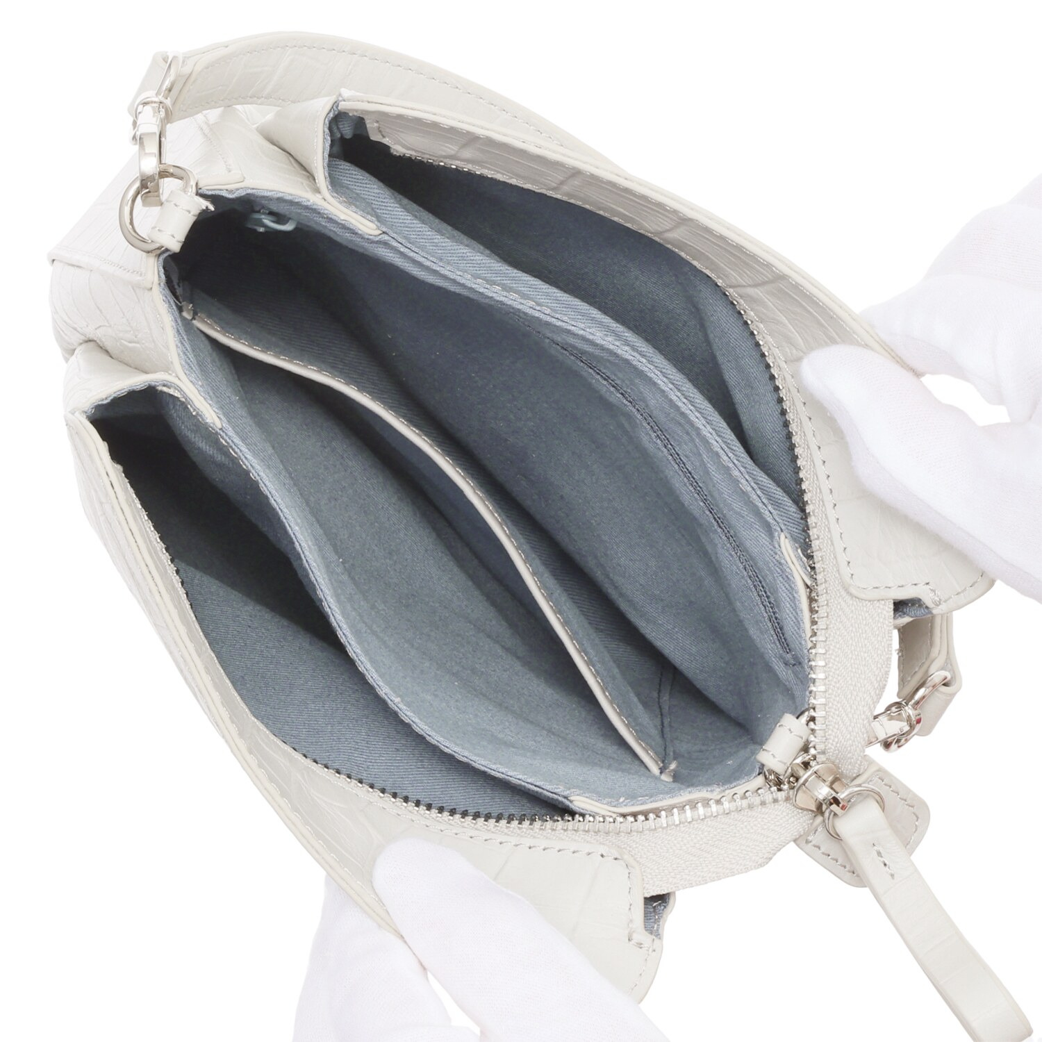 オリタタ 牛革クロコダイル型押し ２ウェイポシェット