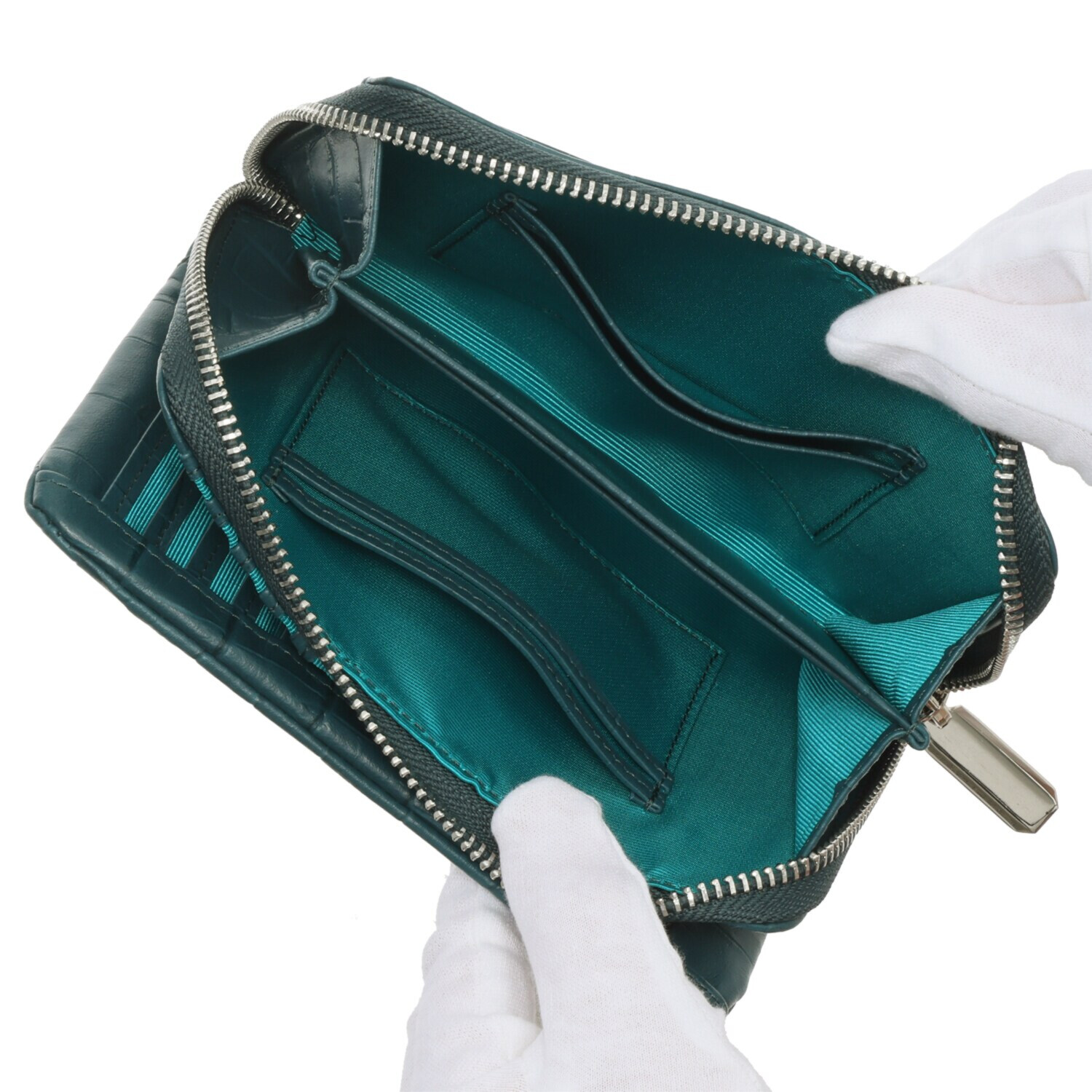 オリタタ 牛革クロコダイル型押し マルチウォレット