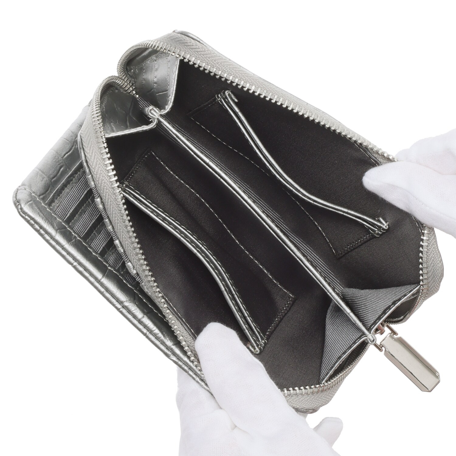 オリタタ 牛革クロコダイル型押し マルチウォレット