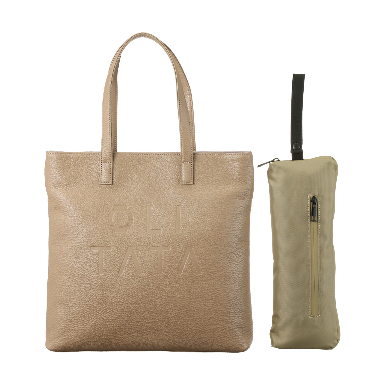 オリタタ イタリアンレザー トートバッグ ＜折傘収納ポーチ付＞