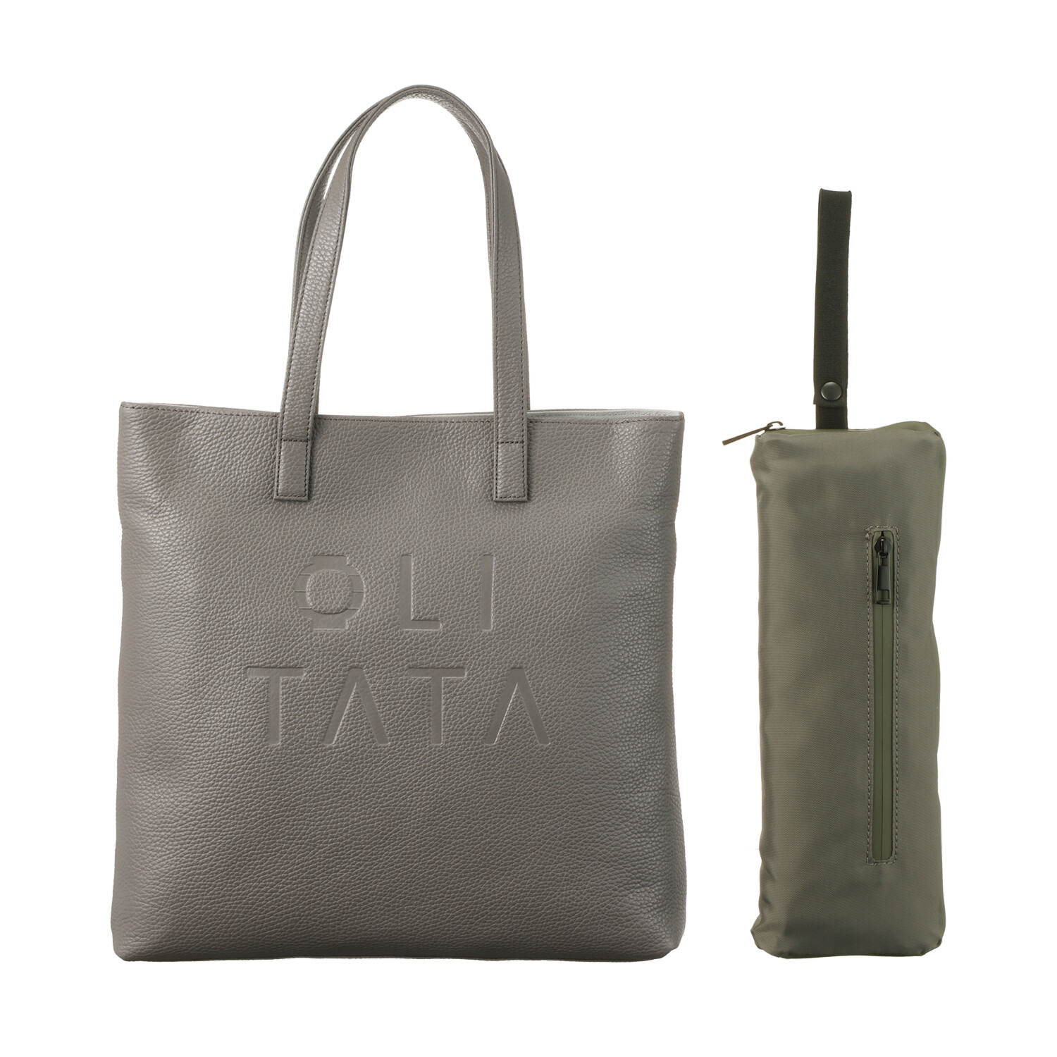 オリタタ イタリアンレザー トートバッグ ＜折傘収納ポーチ付＞