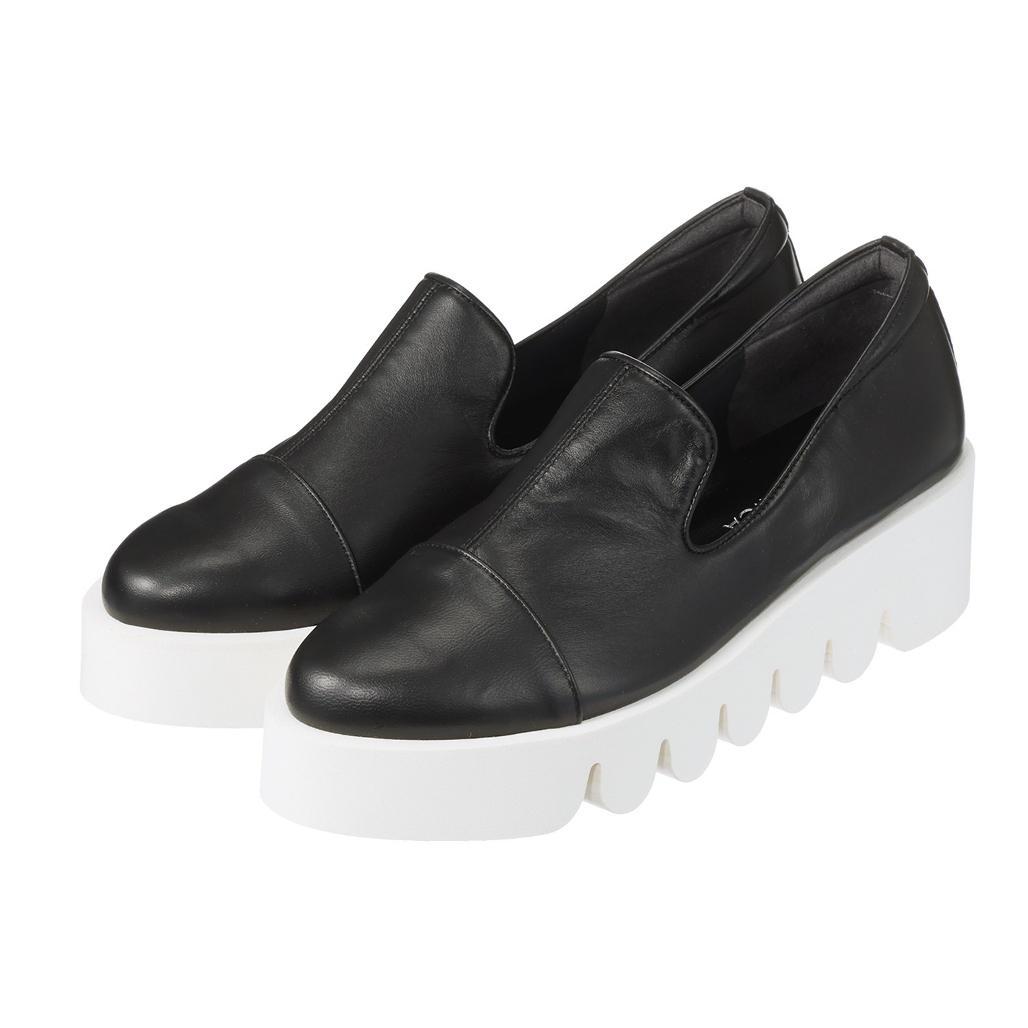 オセアニカ ＜日本製＞シープレザー プラットフォーム スリッポン