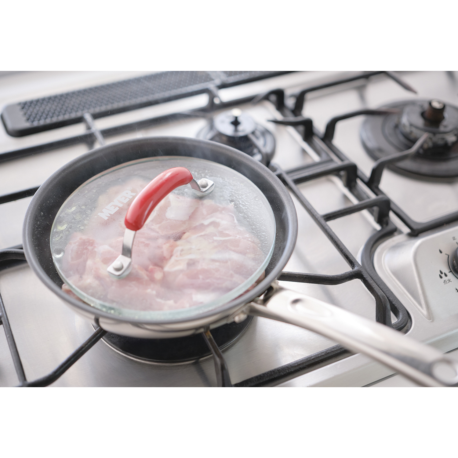 マイヤー プレス調理で 料理の仕上がり ワンランクアップ！ フライパンプレスセット