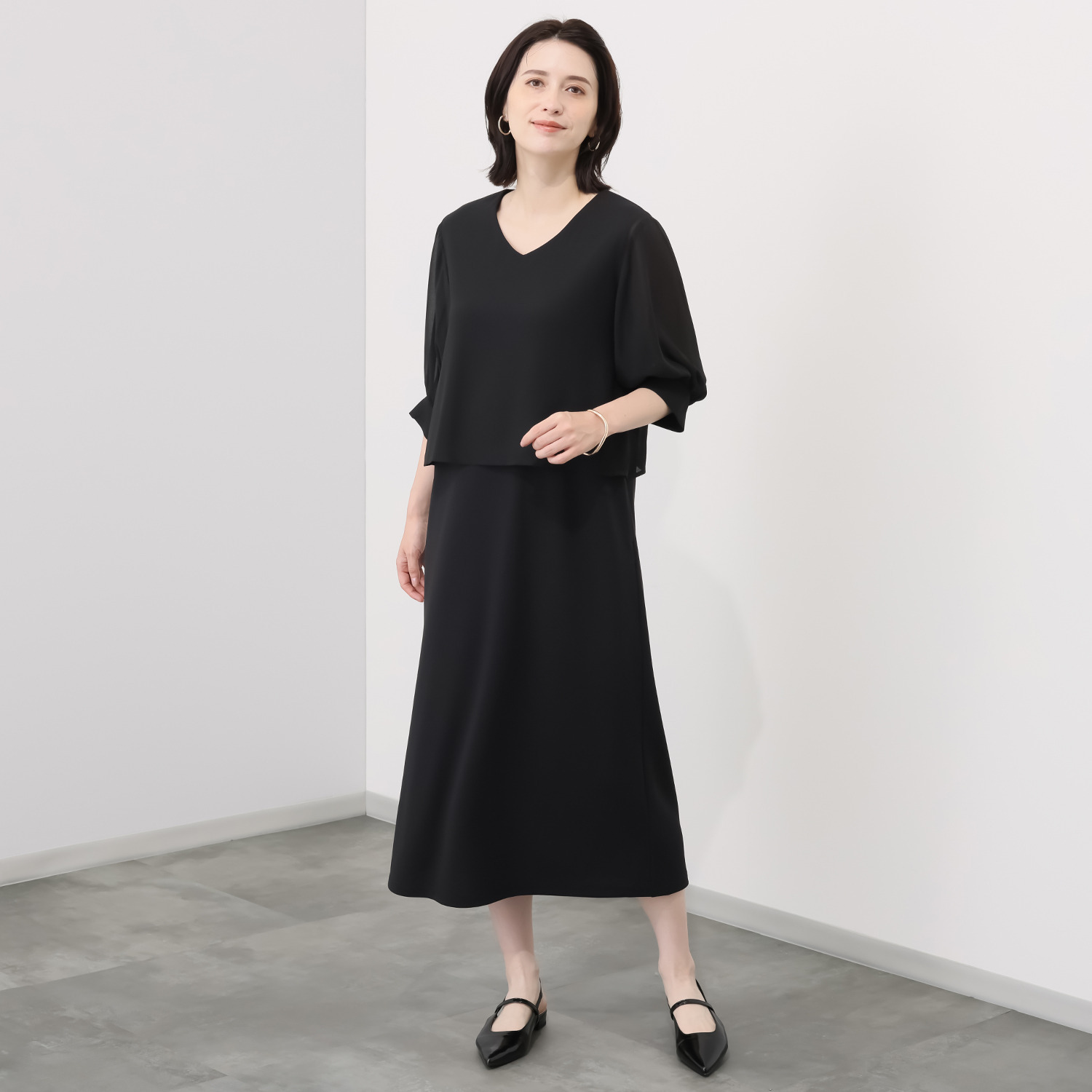 マイジュジュ 一枚で決まる！ シアーレイヤード ワンピース