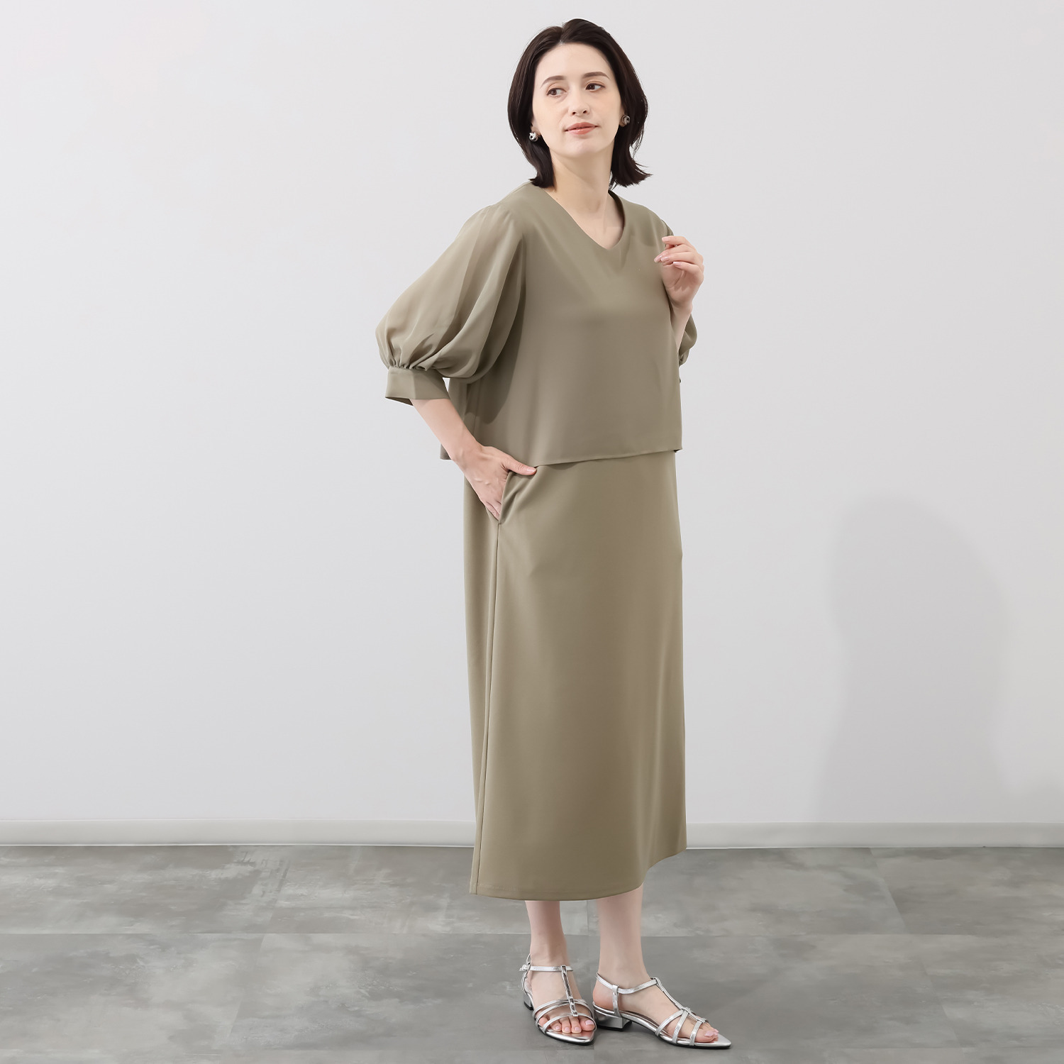 マイジュジュ 一枚で決まる！ シアーレイヤード ワンピース