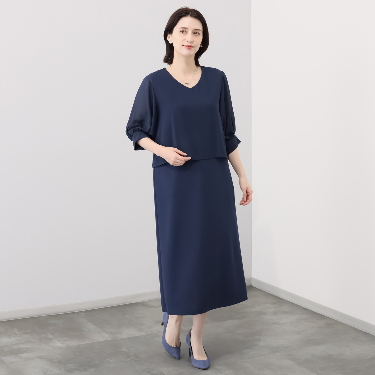 マイジュジュ 一枚で決まる！ シアーレイヤード ワンピース