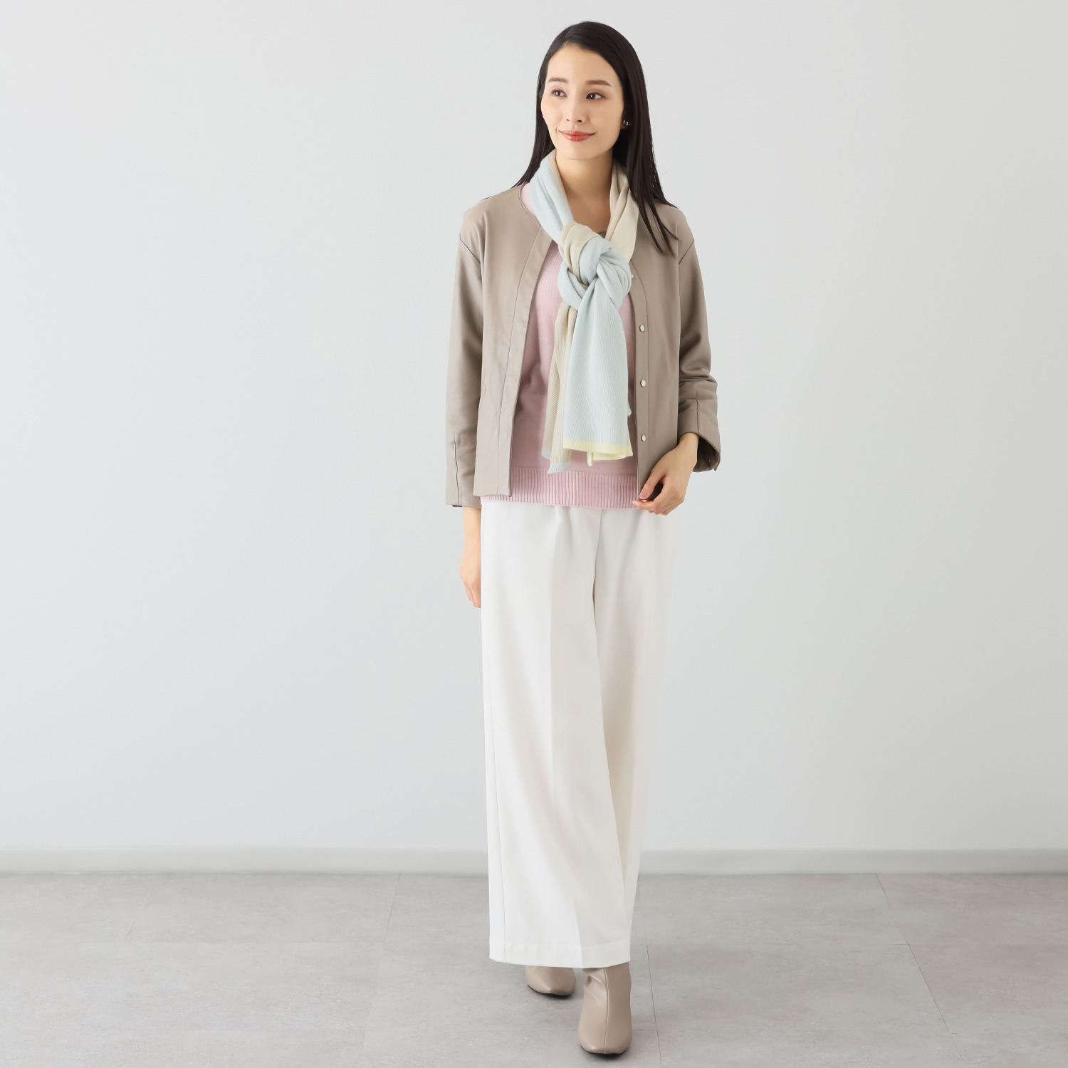 ハセガワ カシミヤよりも細い スパンシルク１００％ ストール