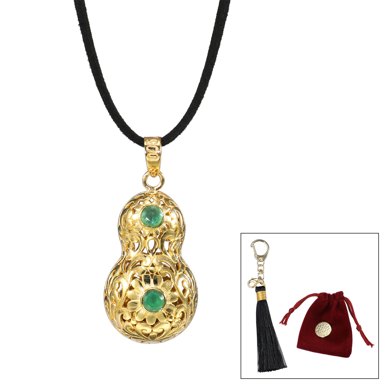 祝！２０周年記念 ガムランボール ペンダントトップ ＜奇跡のひょうたん＞ の象徴 〜金財拡大・成功・ 　解決成就〜