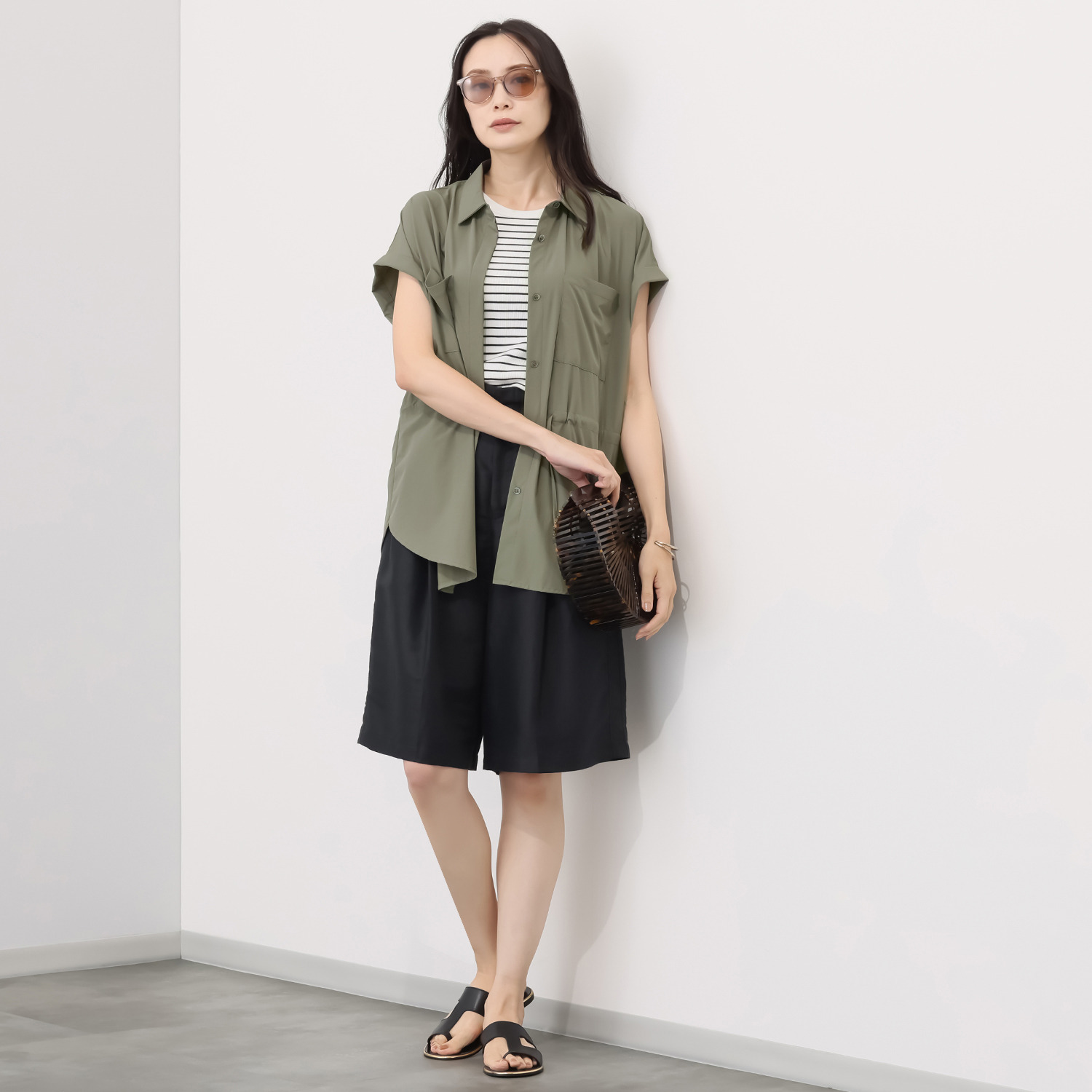 亀恭子セレクト！ アクータ はっ水・ＵＶカット ストレッチ シャツジャケット