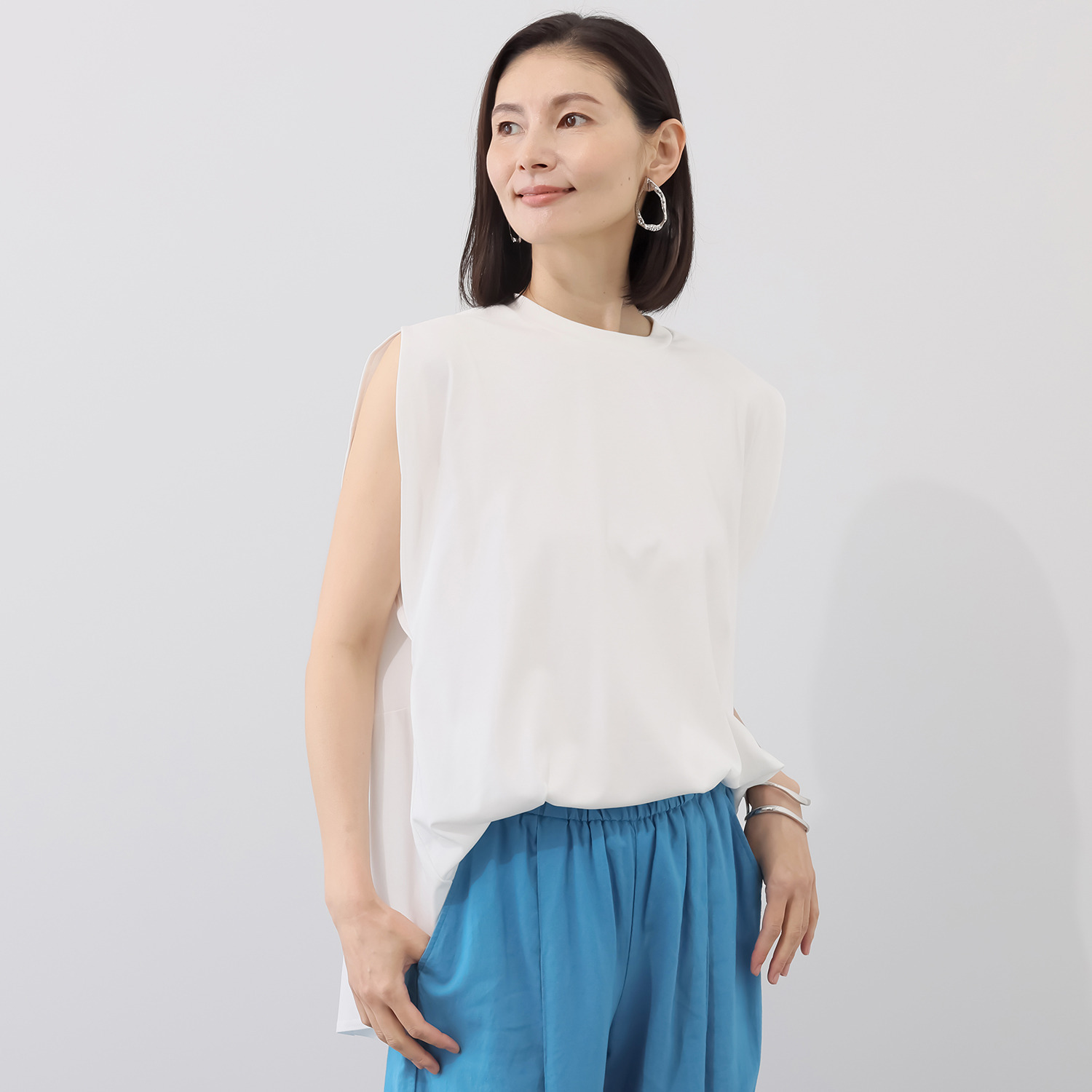 ラ　ヴァーグ　デトワール コットン素材 さらっとドライタッチ 曖昧シルエット プルオーバー