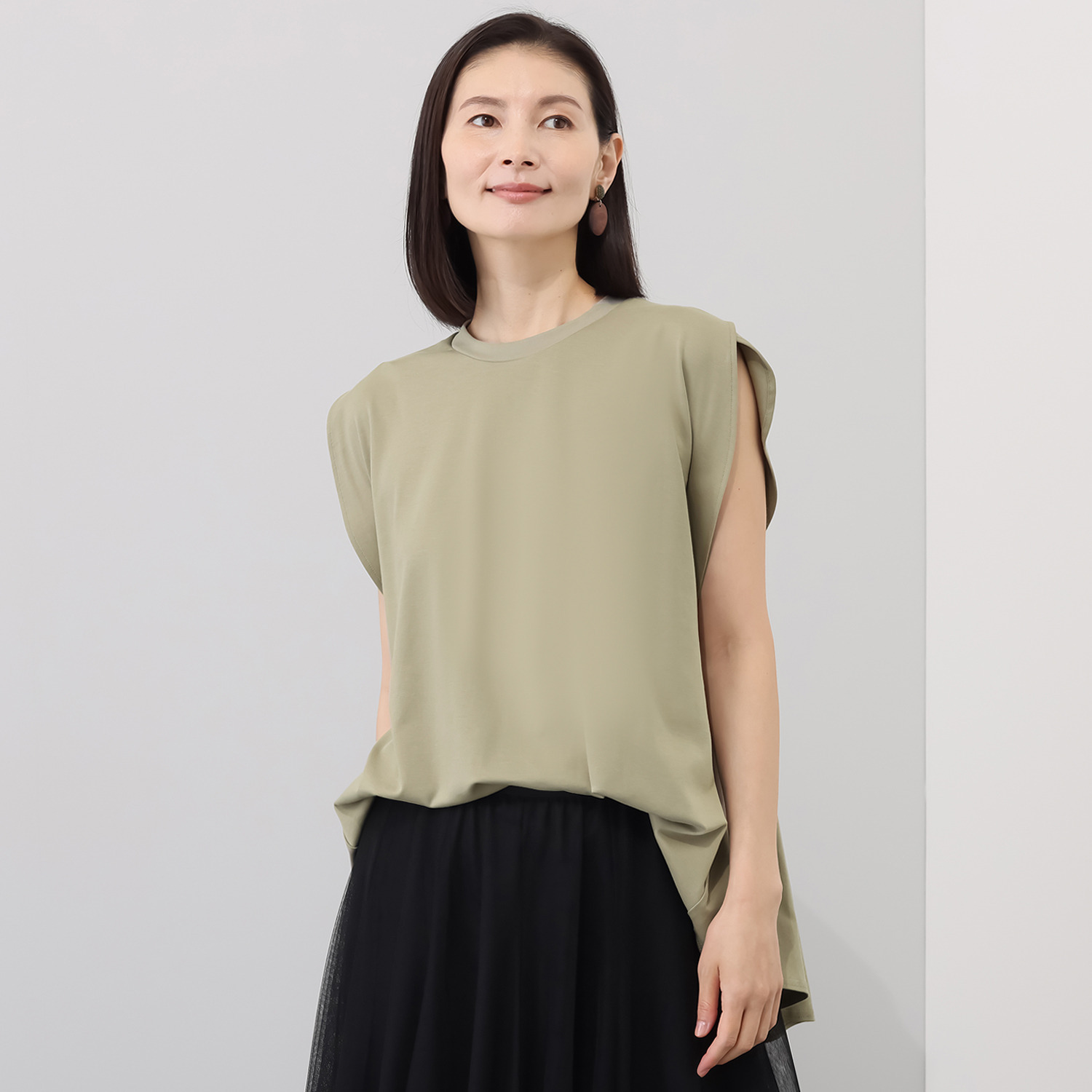 ラ　ヴァーグ　デトワール コットン素材 さらっとドライタッチ 曖昧シルエット プルオーバー