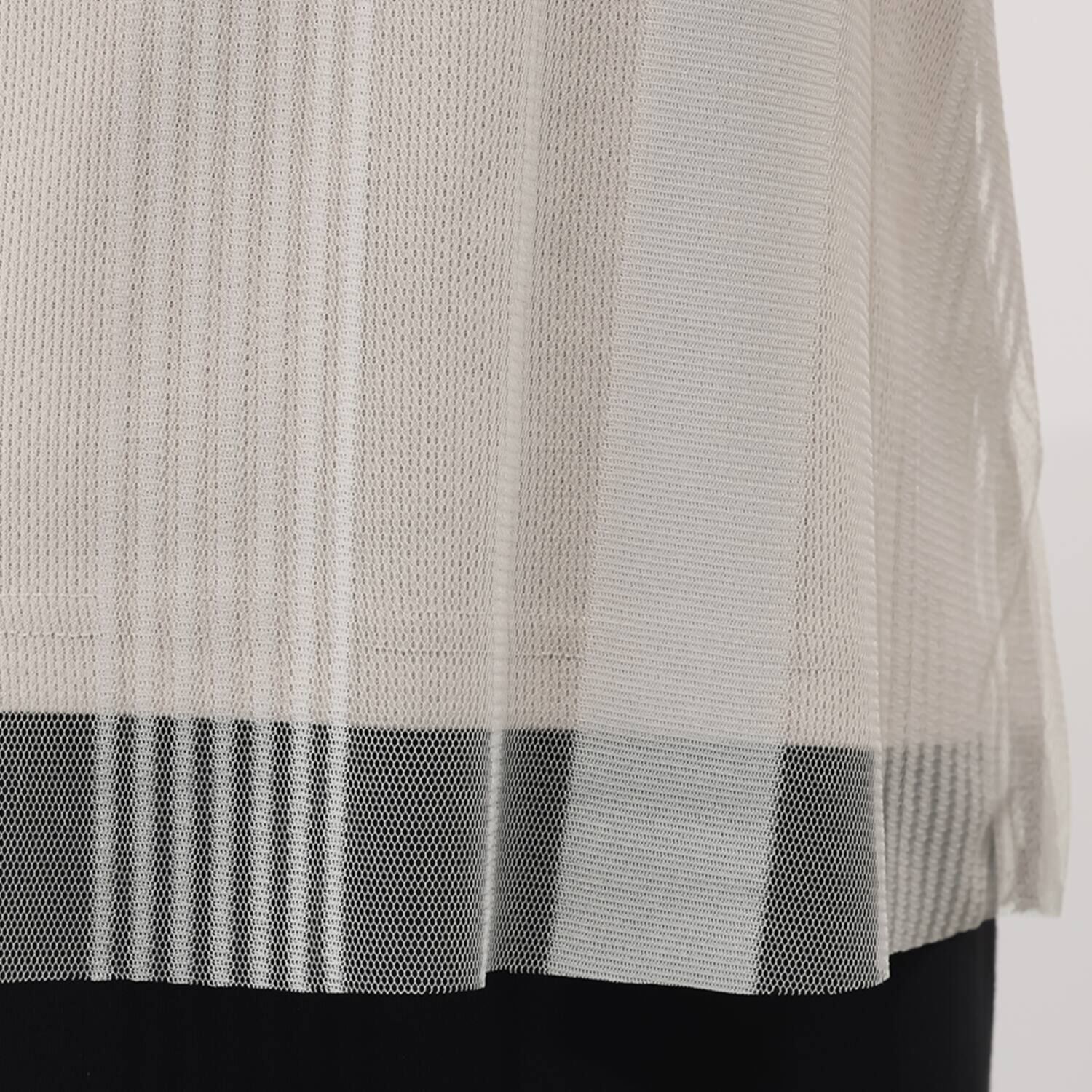 ラ　ヴァーグ　デトワール ストライプチュール素材と カットソーの 二枚仕立て タンクトッププルオーバー