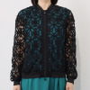 ラ　ヴァーグ　デトワール シアー感が涼しげ フラワー柄テープヤーン ジップブルゾン