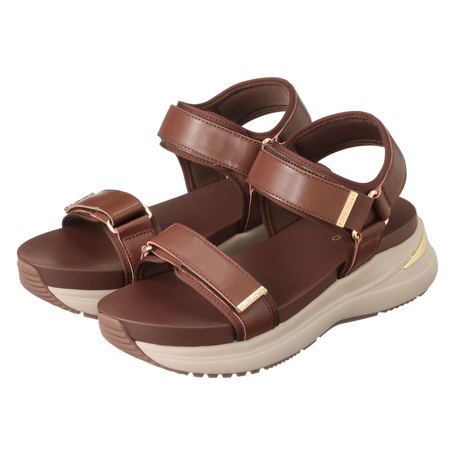 卑弥呼 はっ水　メタルパーツ フレキシブルベルト エレガント スポーツサンダル