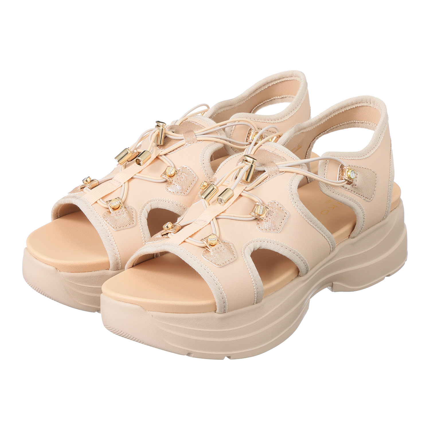 卑弥呼 メタル× ビジュウパーツ カバードスポーツサンダル