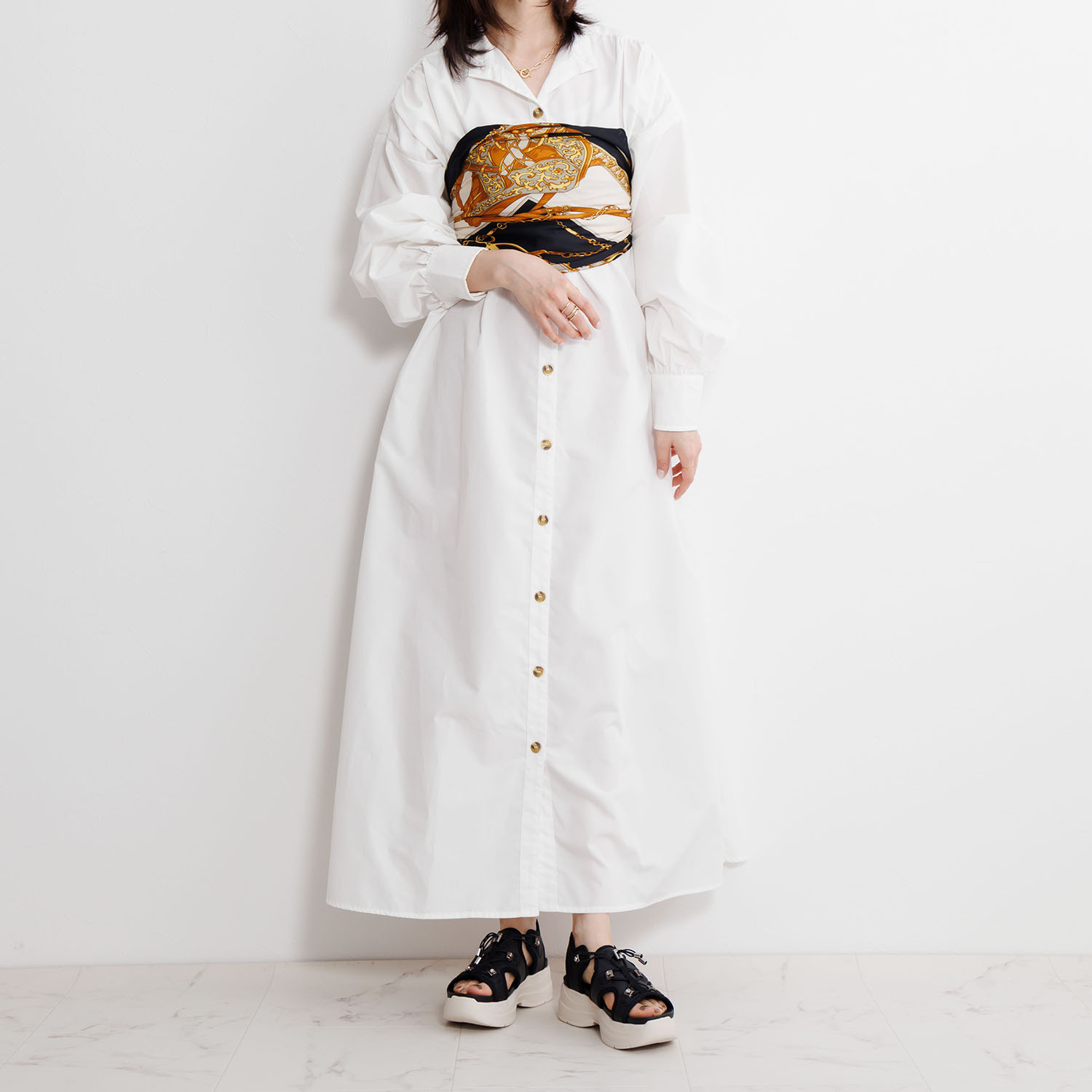 卑弥呼 メタル× ビジュウパーツ カバードスポーツサンダル