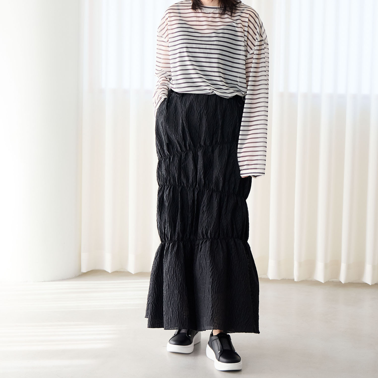 卑弥呼 メタルパーツ ゴアスリッポンスニーカー