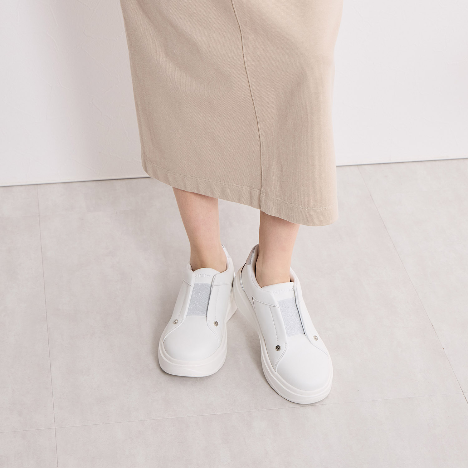 卑弥呼 メタルパーツ ゴアスリッポンスニーカー