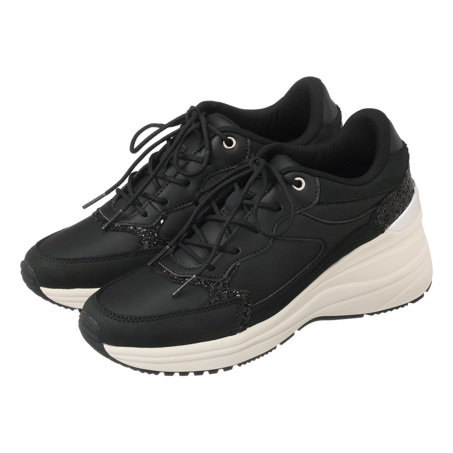 卑弥呼 グリッターアクセント 美脚 ヒールアップスニーカー